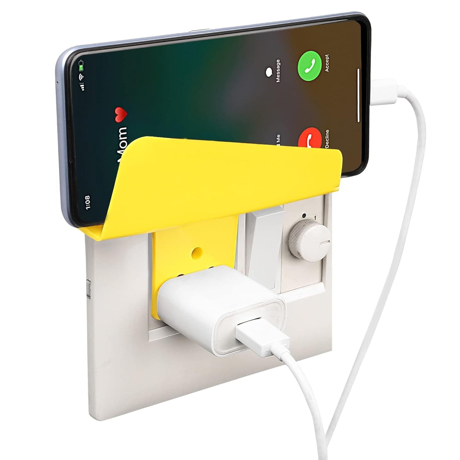 Plastic Secure Mobile Phone Charging Stand Holder (1 Pc / Mix Color) thumbnail 5