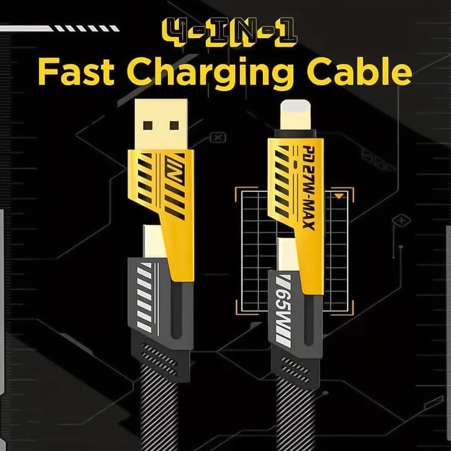 4 in 1 Charging Cable 65W Cable (1 Pc / 94 Cm) thumbnail 3