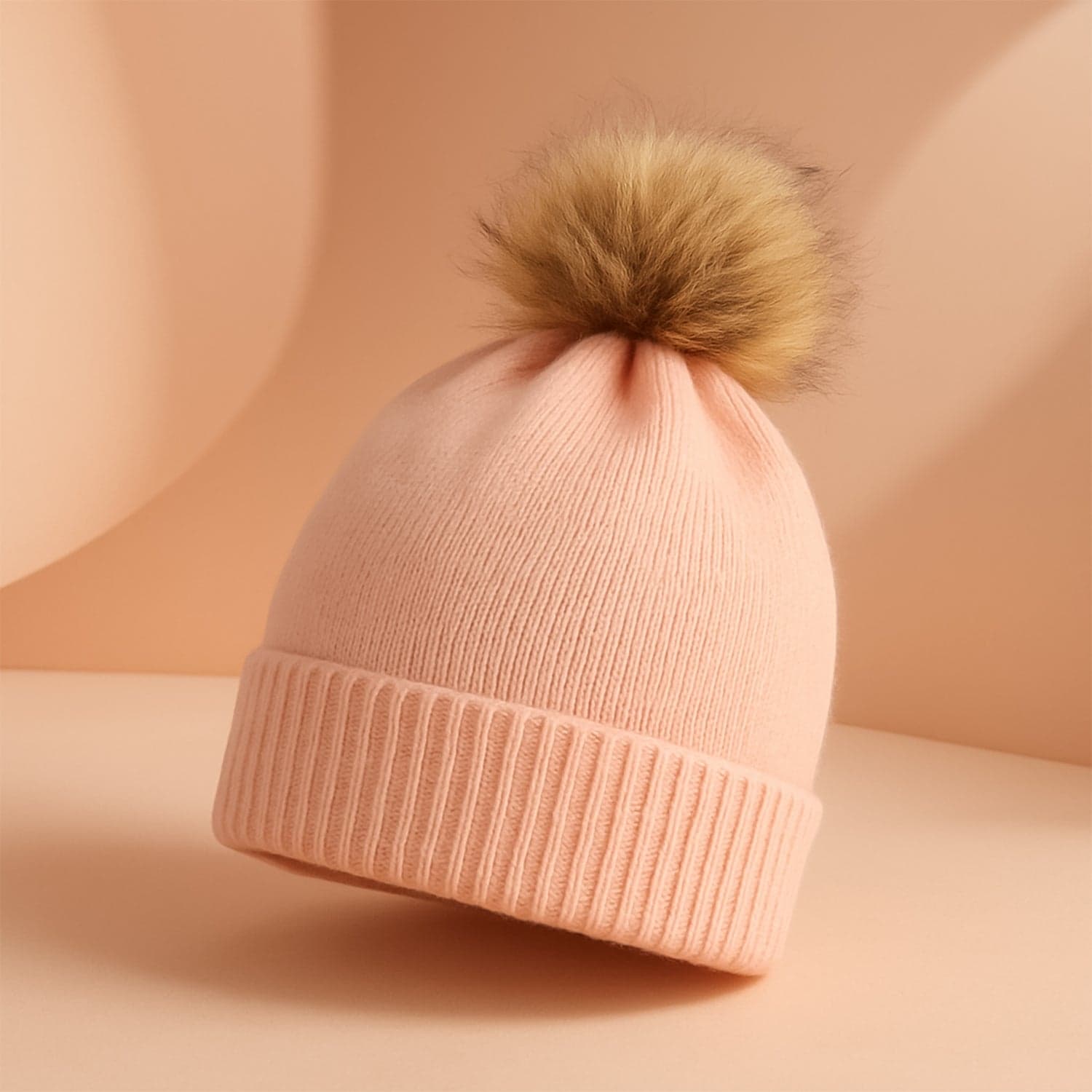 Small Cap for Winter Woolen Knitted Inside Fur Caps (1 Pc / Mix Design & Color) thumbnail 1