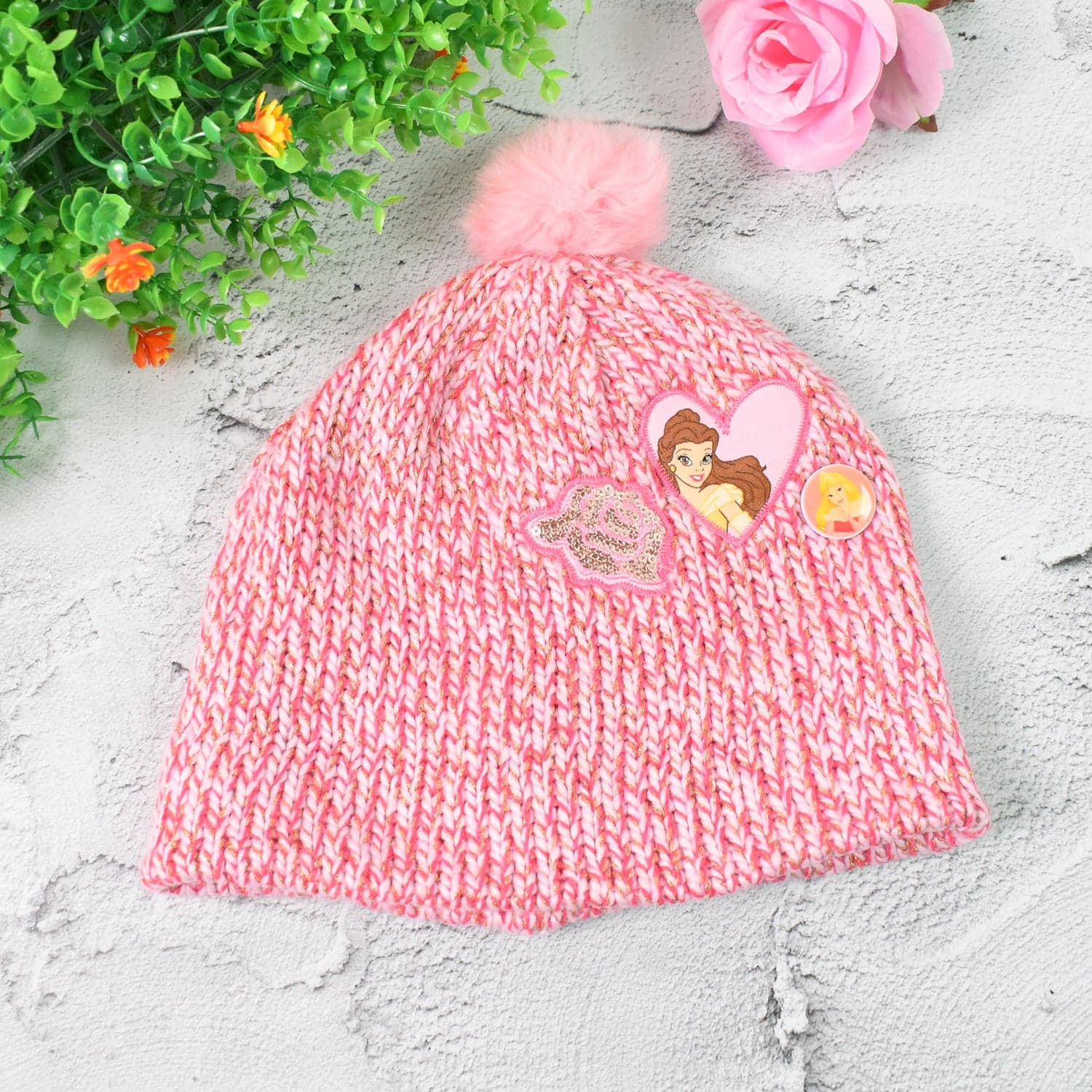Small Cap for Winter Woolen Knitted Inside Fur Caps (1 Pc / Mix Design & Color) thumbnail 5