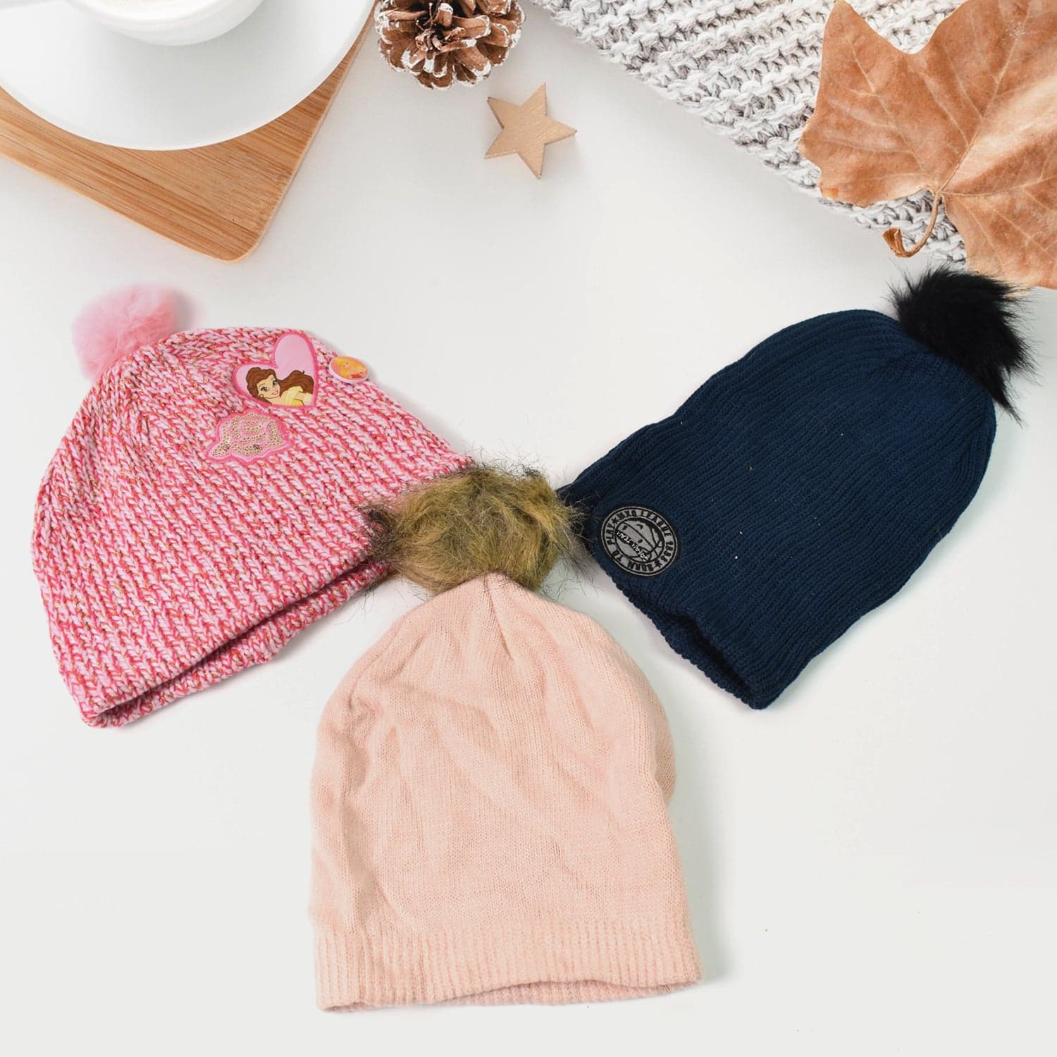 Small Cap for Winter Woolen Knitted Inside Fur Caps (1 Pc / Mix Design & Color) thumbnail 6
