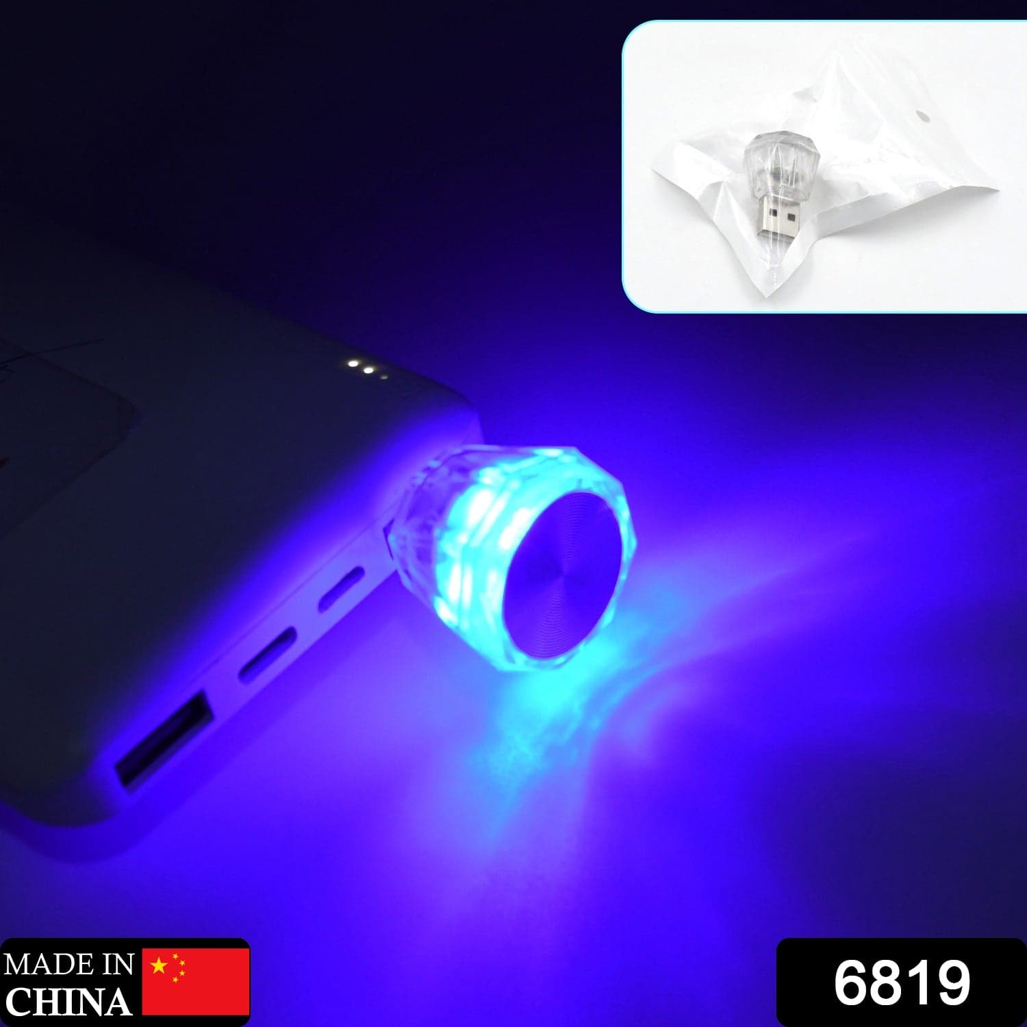 Mix Color Diamond Shape Car Mini Usb Led Environmental Lights For Car And Home Decoration Led Light thumbnail 2