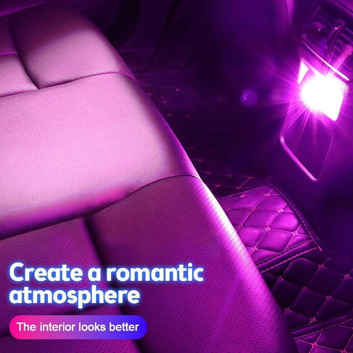 Mix Color Diamond Shape Car Mini Usb Led Environmental Lights For Car And Home Decoration Led Light thumbnail 6