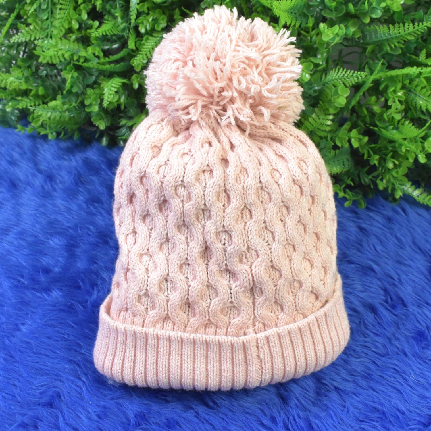 Soft Winter Cap, Woolen Inside Fur Beanie Cap (1 Pc / Mix Design & Color) thumbnail 1