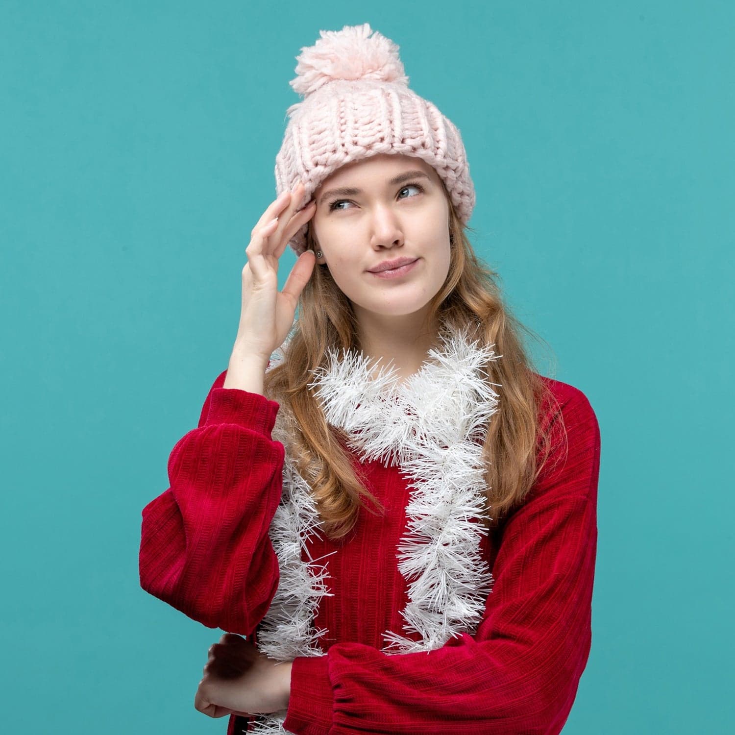 Soft Winter Cap, Woolen Inside Fur Beanie Cap (1 Pc / Mix Design & Color) thumbnail 3