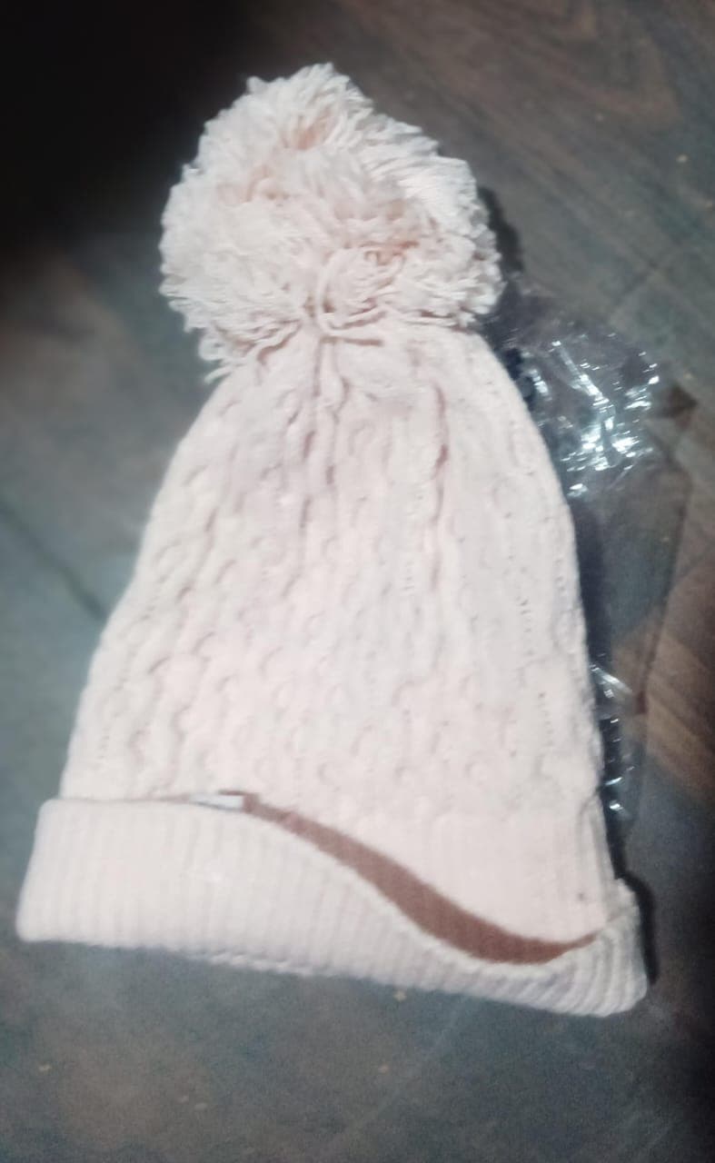 Soft Winter Cap, Woolen Inside Fur Beanie Cap (1 Pc / Mix Design & Color) thumbnail 7