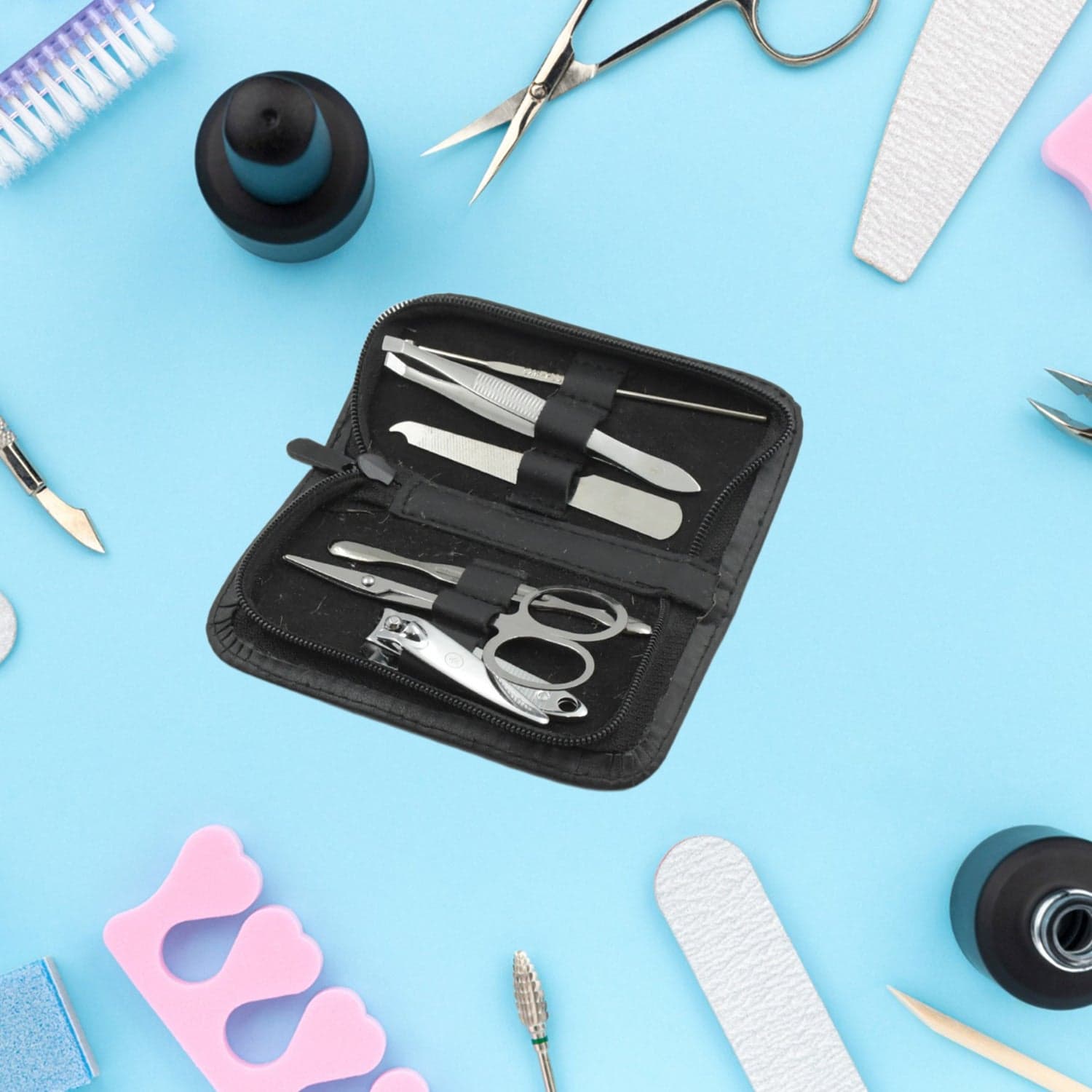 6-Piece Nail Clippers Kit with Travel Case: Professional Manicure Set, Stainless Steel thumbnail 5