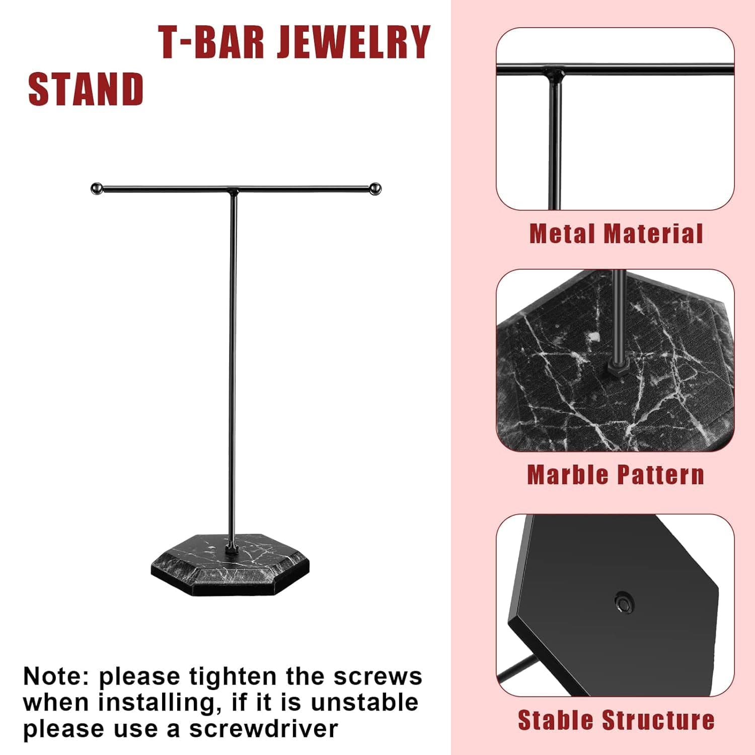 T Shape Necklace Holder Jewelry Stand (1 Pc) thumbnail 3