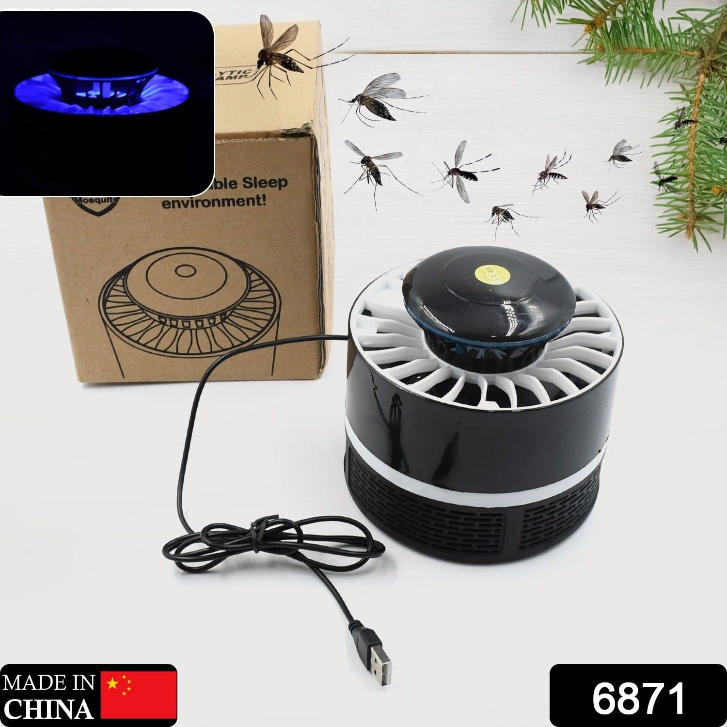 Mosquito Killer Light 5W USB Smart Optically Controlled Insect Killing Lamp Use Forbad room thumbnail 2