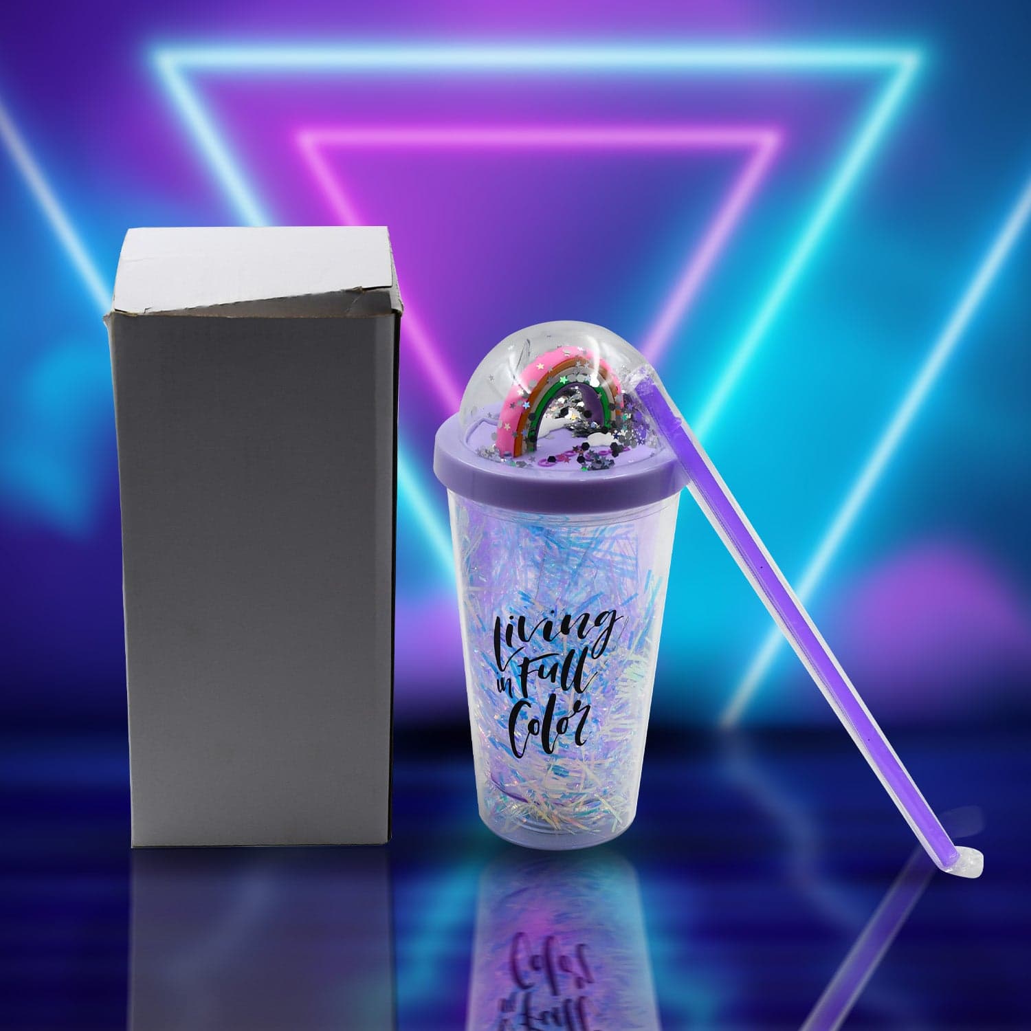 Sipper Bottle With Straw, Led Glow Light For Kids/Tumbler With Straw/Vacuum Flask/Sipper Plastic Tumbler/Sipper Bottle With Straw (Pack Of 1) thumbnail 7