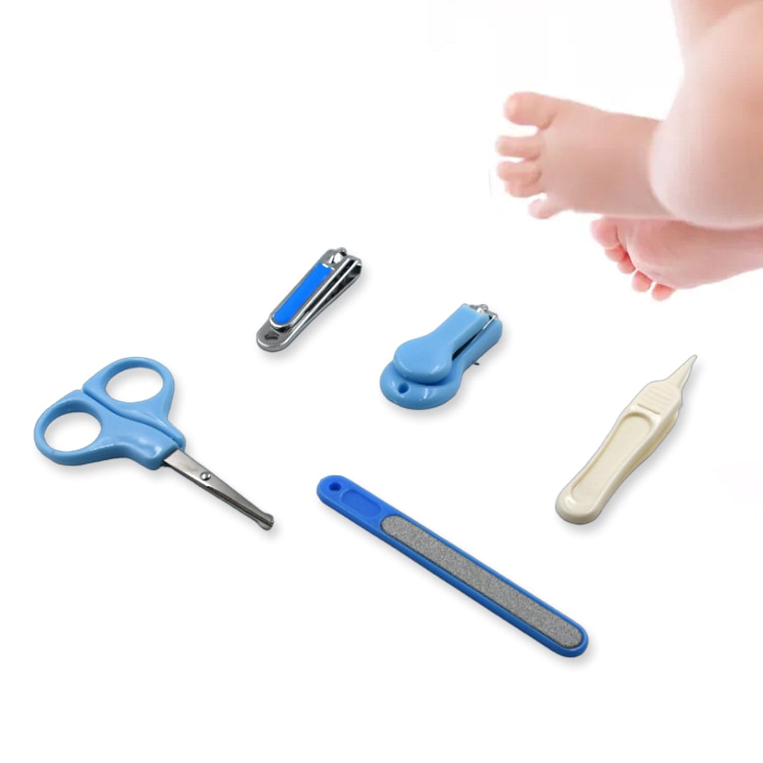 Baby Care Baby Nail Clipper, Scissor, Tweezer And Nail Cleaning Sets, The Best Baby Shower Gift For Baby Girl And Baby Boy (5 Pc Set) thumbnail 3