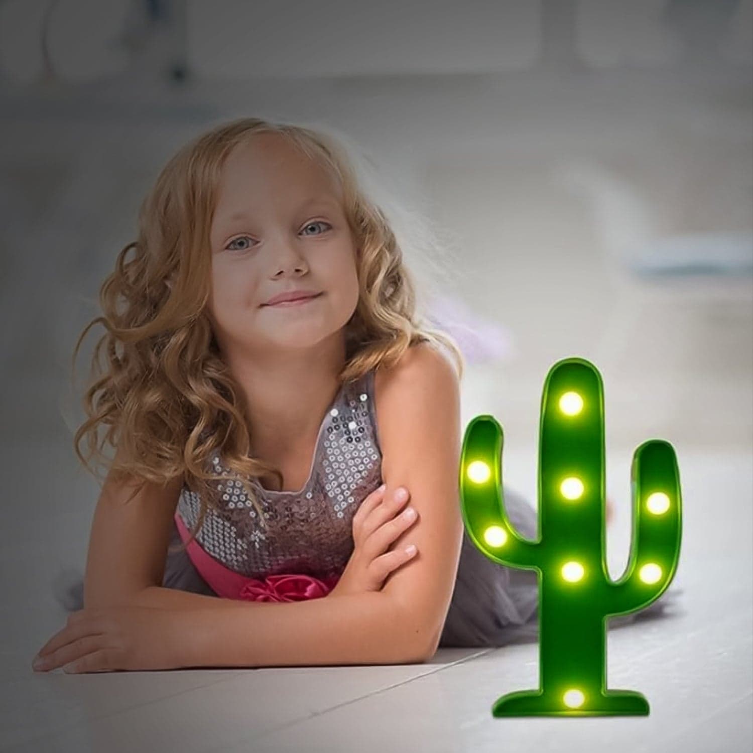 LED Cactus Light, LED Desk Lamp, LED Table Lamp (1 Pc / Battery not Included) thumbnail 6