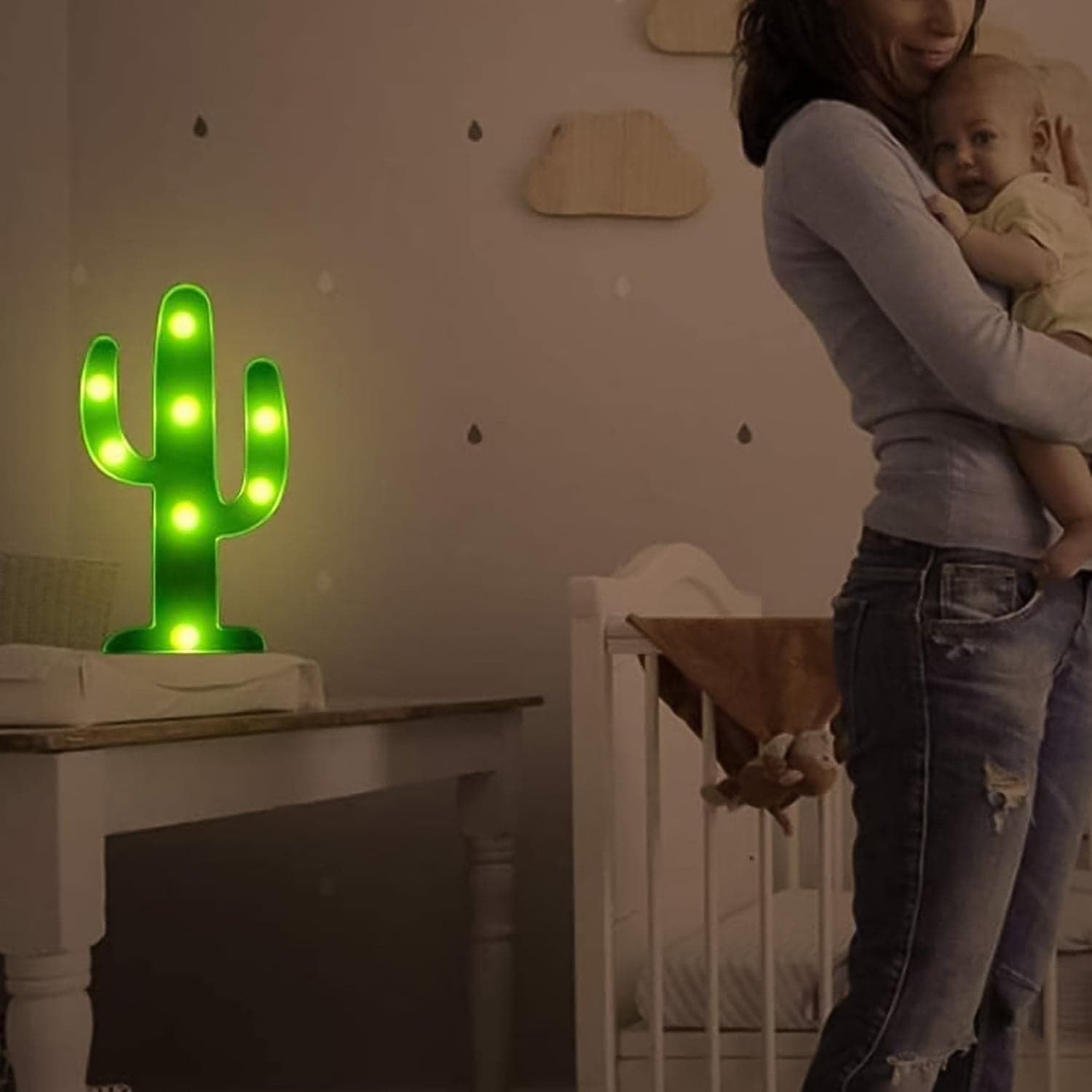 LED Cactus Light, LED Desk Lamp, LED Table Lamp (1 Pc / Battery not Included) thumbnail 7