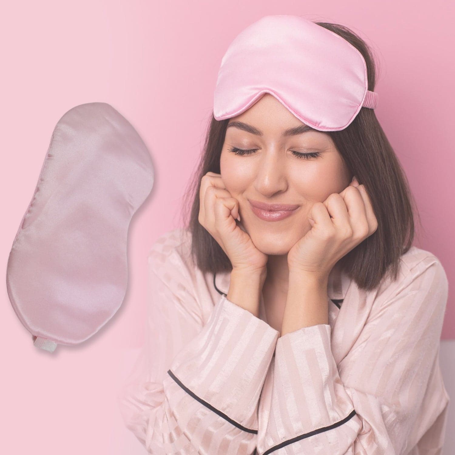 New Unisex Satin Sleep Mask of For Travel & Meditation (1pc) thumbnail 1