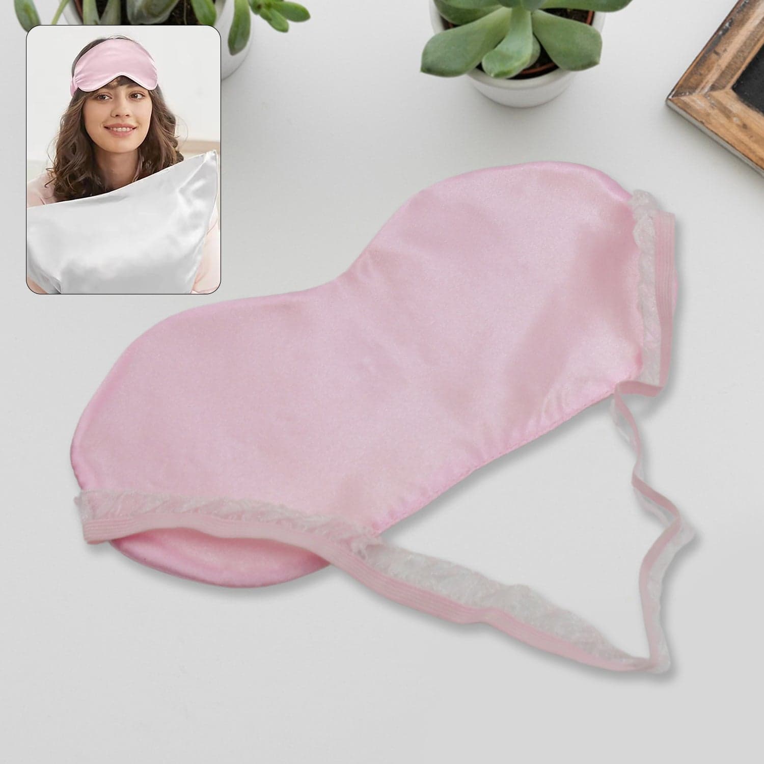 New Unisex Satin Sleep Mask of For Travel & Meditation (1pc) thumbnail 2