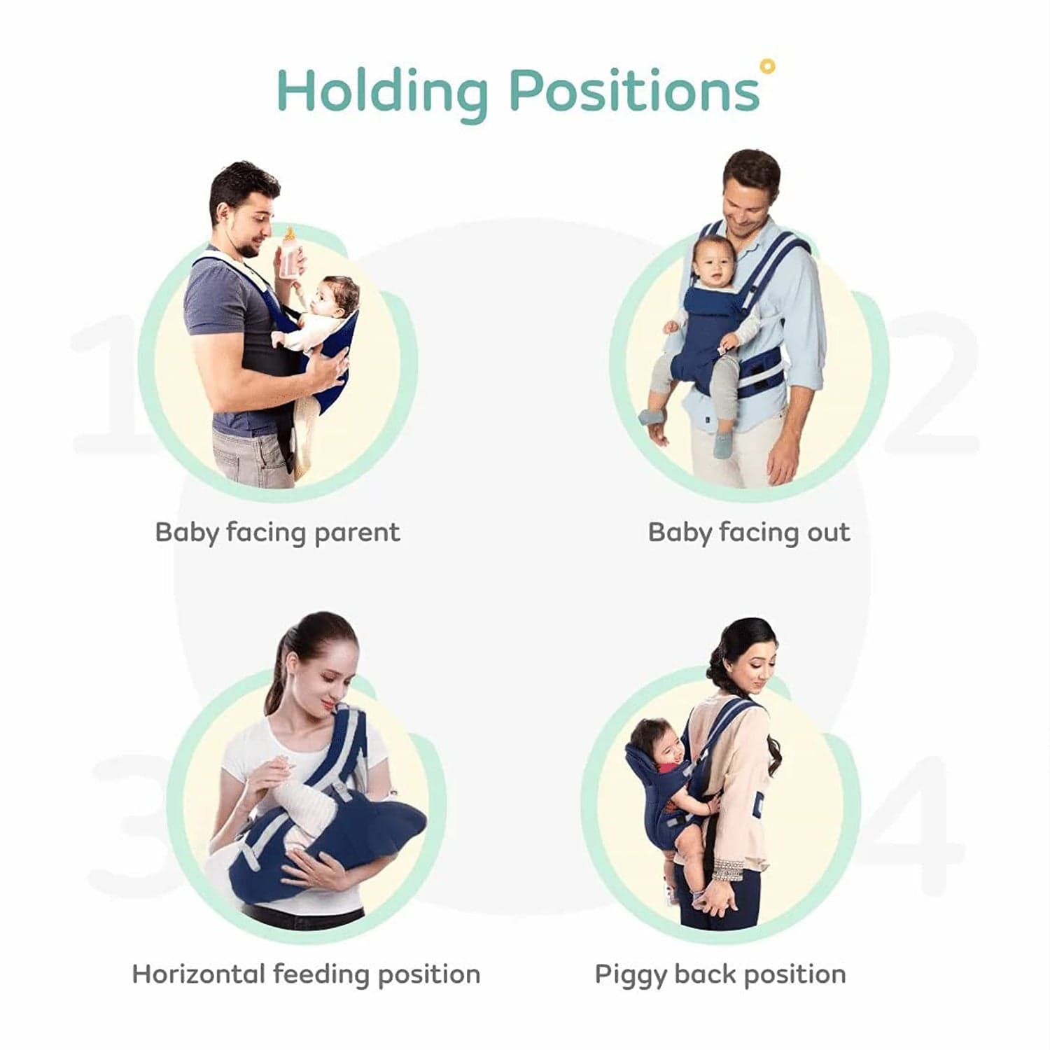 Baby Carrier Bag / Baby Holder Carrier With Four Modes Of Use thumbnail 7
