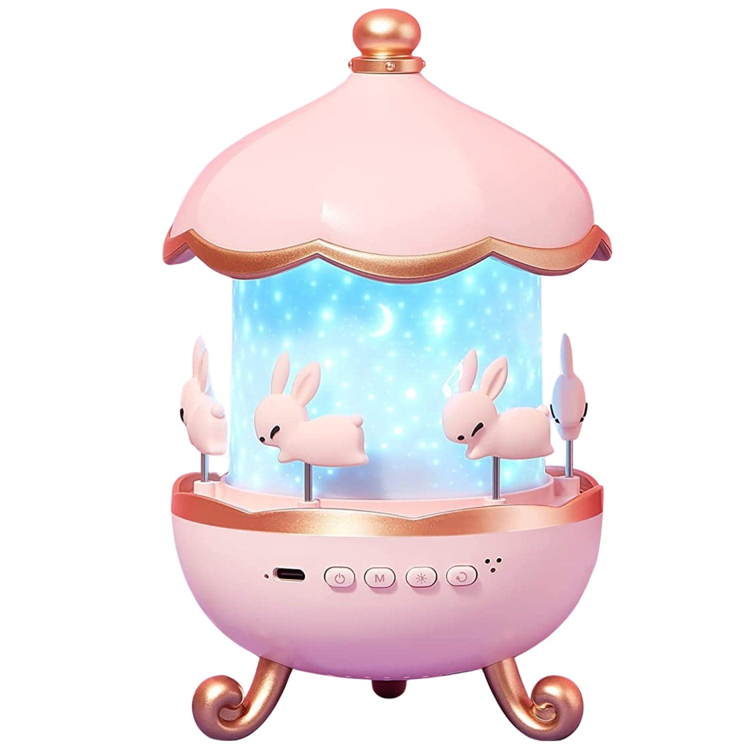 Bunny S Carousel Rotating Led Night Light thumbnail 4