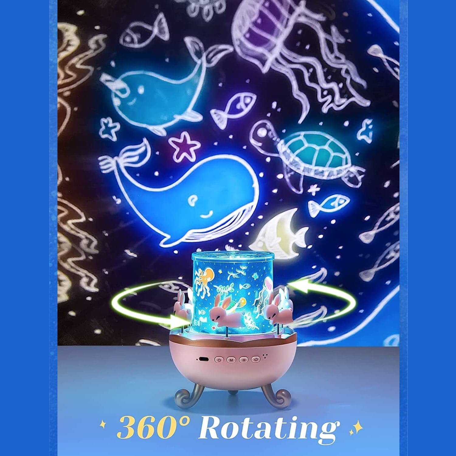Bunny S Carousel Rotating Led Night Light thumbnail 8