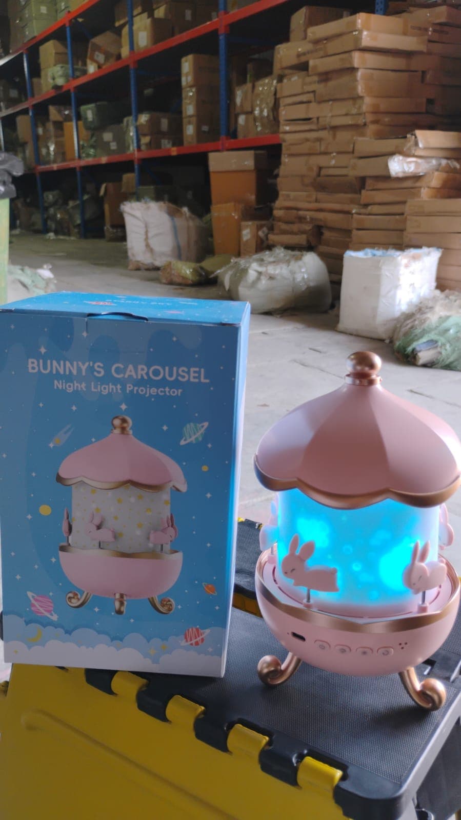 Bunny S Carousel Rotating Led Night Light thumbnail 10