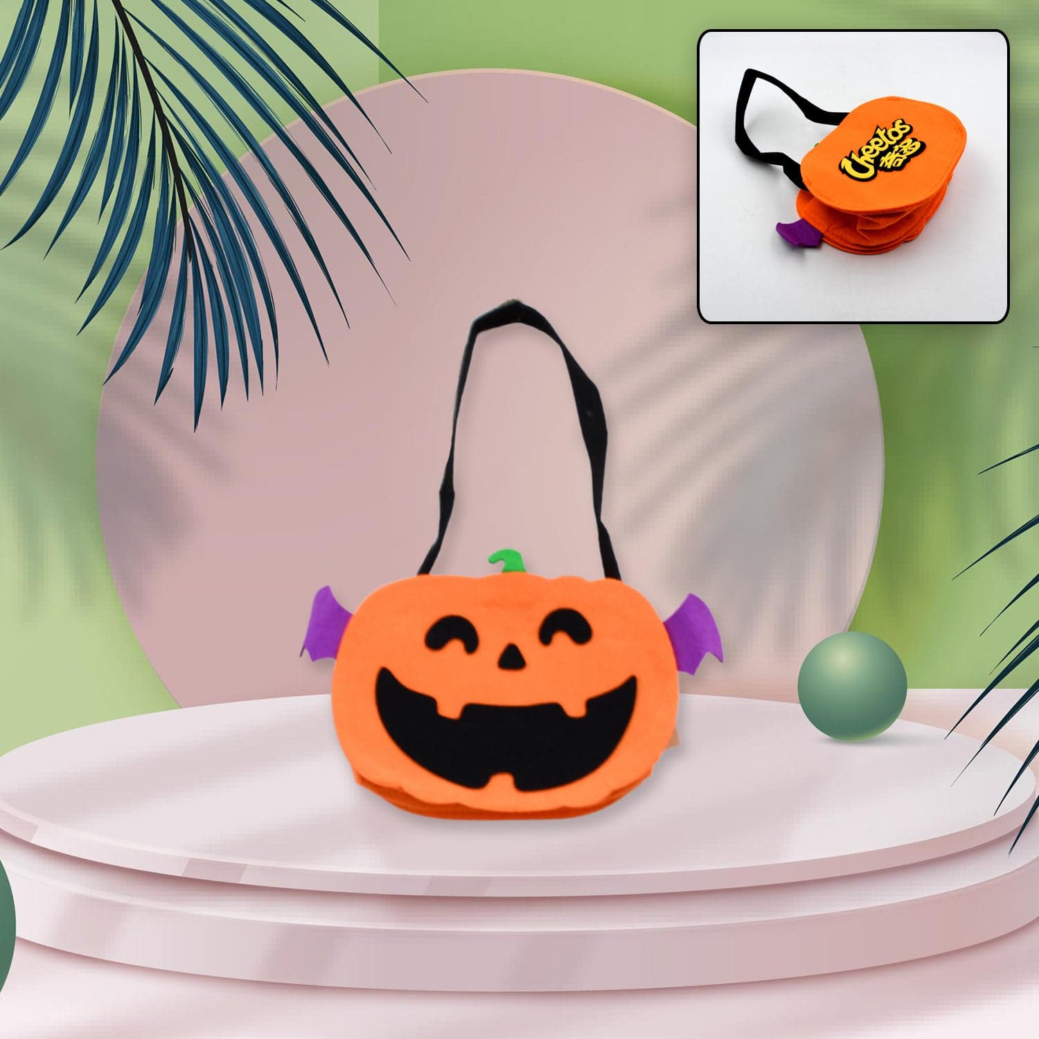 Halloween Pumpkin Bags Non- Woven Candy Bags Trick Or Treat Bags Portable Tote Bag Cartoon Goodie Handbag For Halloween Party Favors thumbnail 5