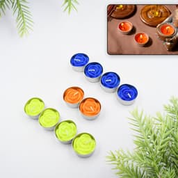 Rose Flower Tealight Candles, Floating Candles, Scented Tea Lights, Aromatherapy Relax, Diwali (Pack Of 10 Pcs.)