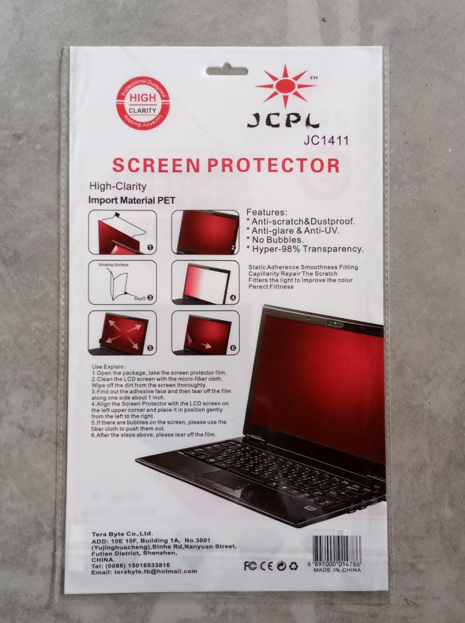 Laptop Screen Protector For 35Cmx20Cm Displays- Anti Blue Light Eye Protection Filter Film thumbnail 6