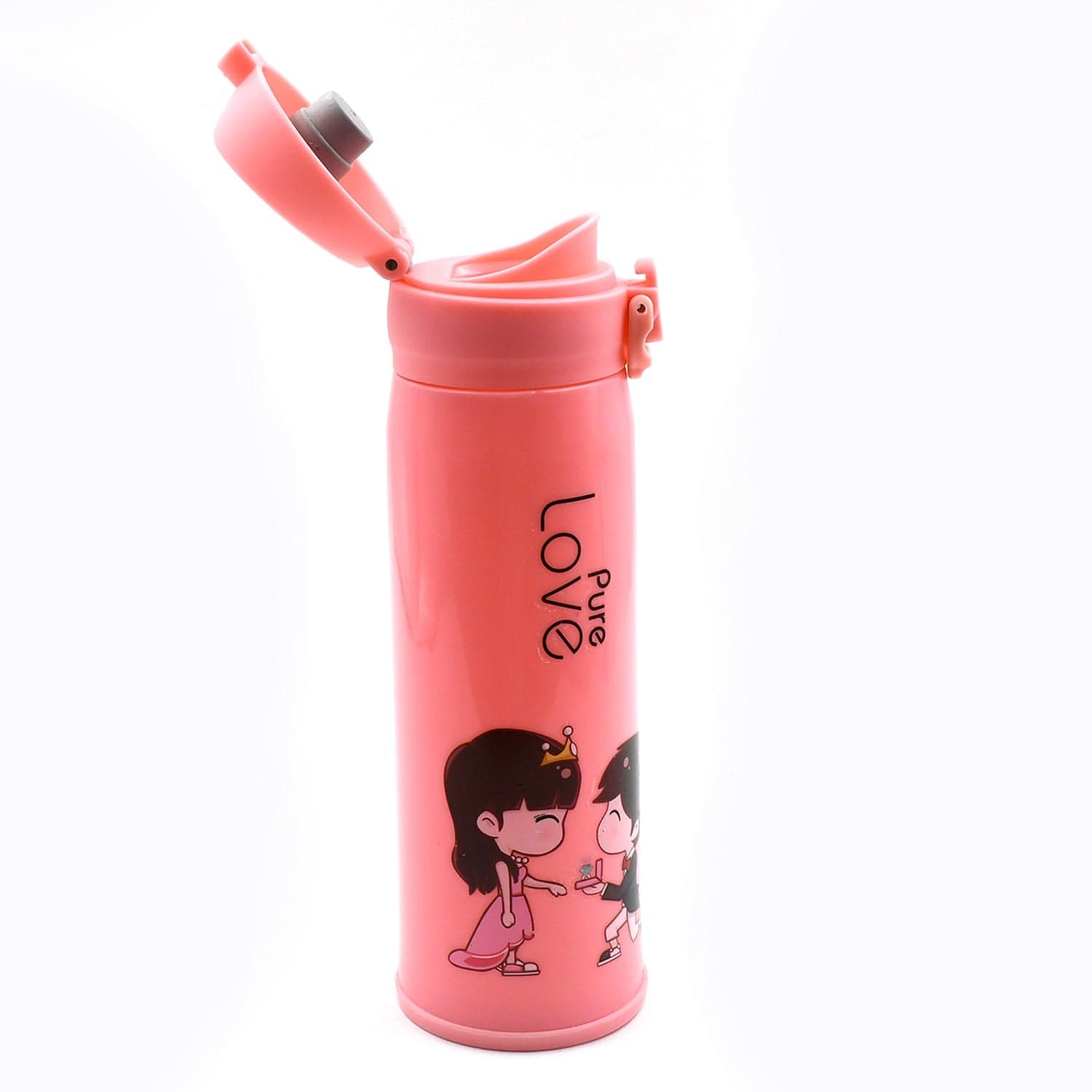 Pure Love Outdoor Sport Water Bottle 500Ml Leak Proof Bpa-Free For Travel Cold And Hot Water Glass Water Bottle With Daily Water Intake For Gym And Children thumbnail 5