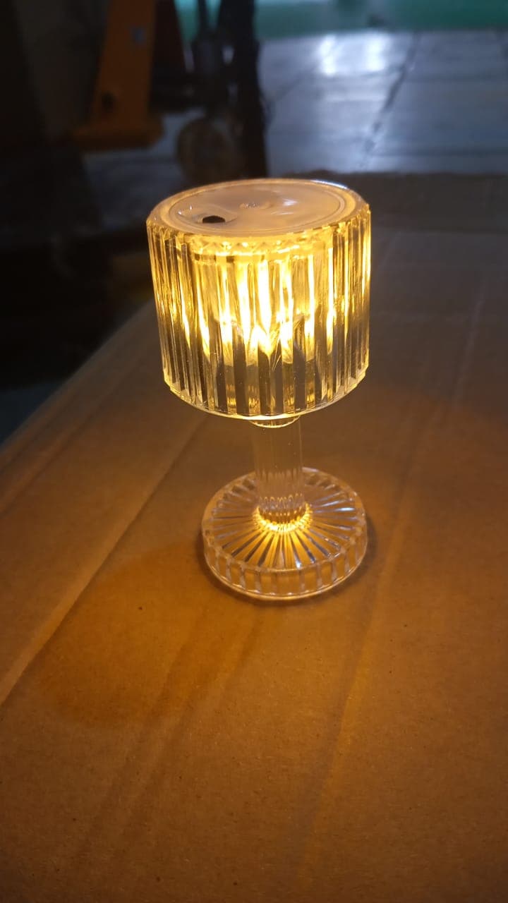 Mini Acrylic LED Desk Lamps Table Lamp Portable Crystal, Diwali (1 Pc / Small) thumbnail 7