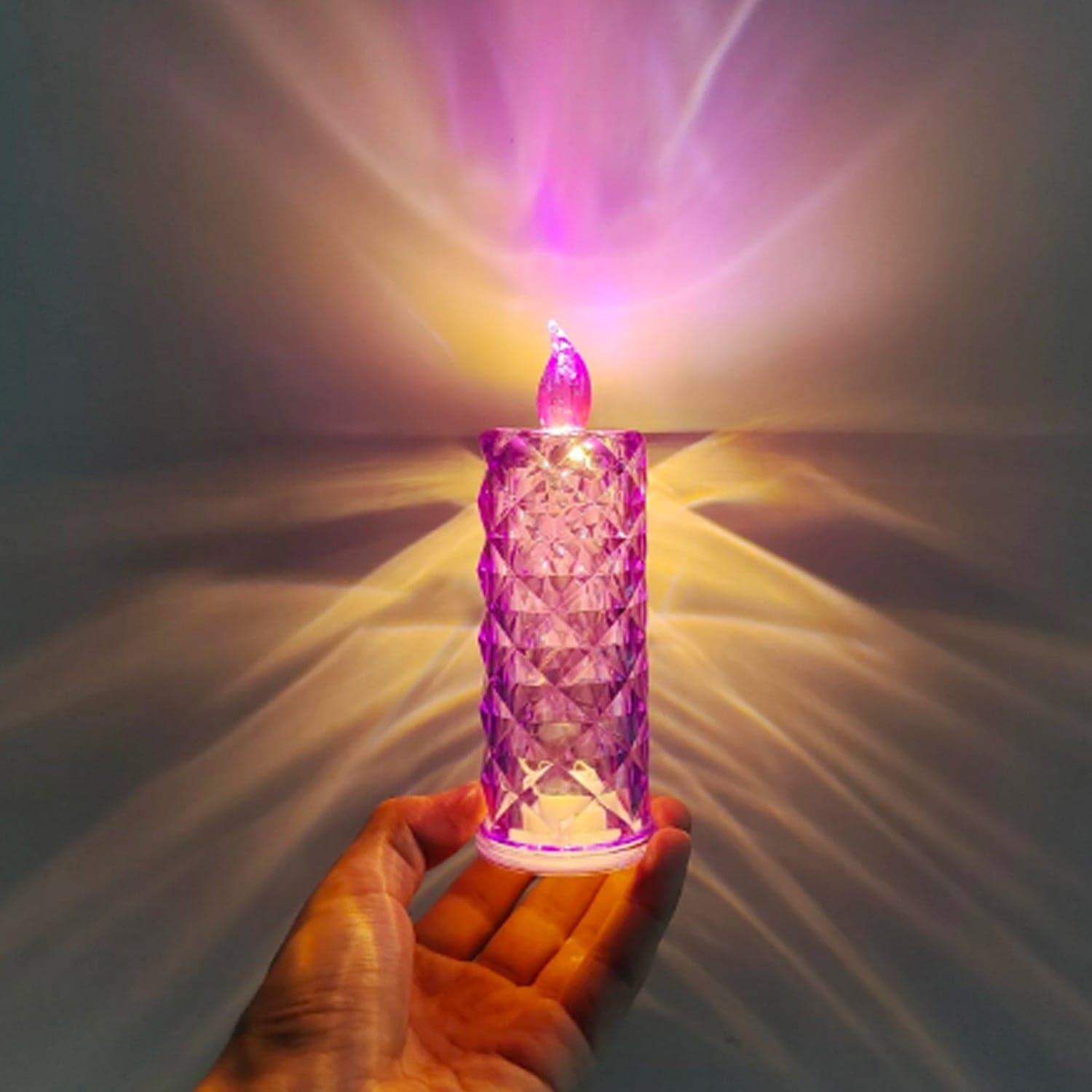 Candles for Home Decoration, Crystal Candlelight, Diwali (1 Pc / Multicolor) thumbnail 3