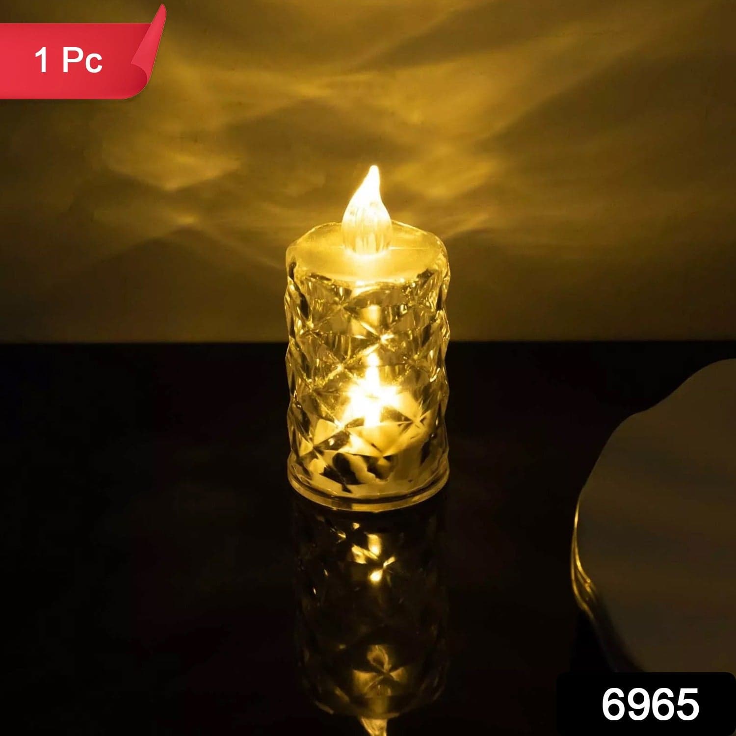 Flameless and Smokeless Decorative Candles LED Tea Light, Diwali (1 Pc) thumbnail 2