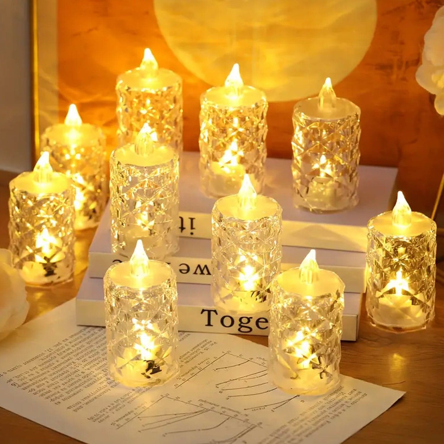 Flameless and Smokeless Decorative Candles LED Tea Light, Diwali (1 Pc) thumbnail 4