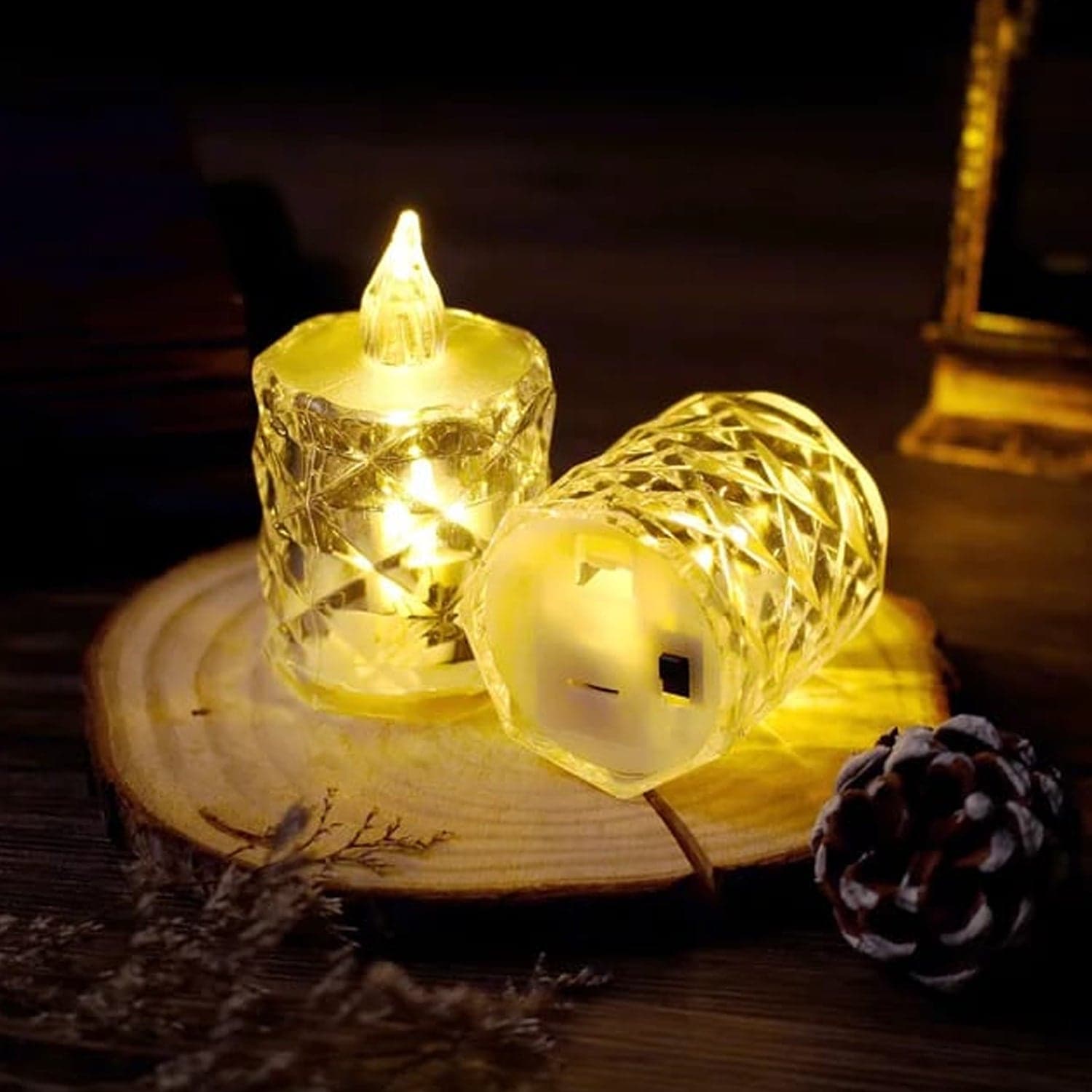 Flameless and Smokeless Decorative Candles LED Tea Light, Diwali (1 Pc) thumbnail 7