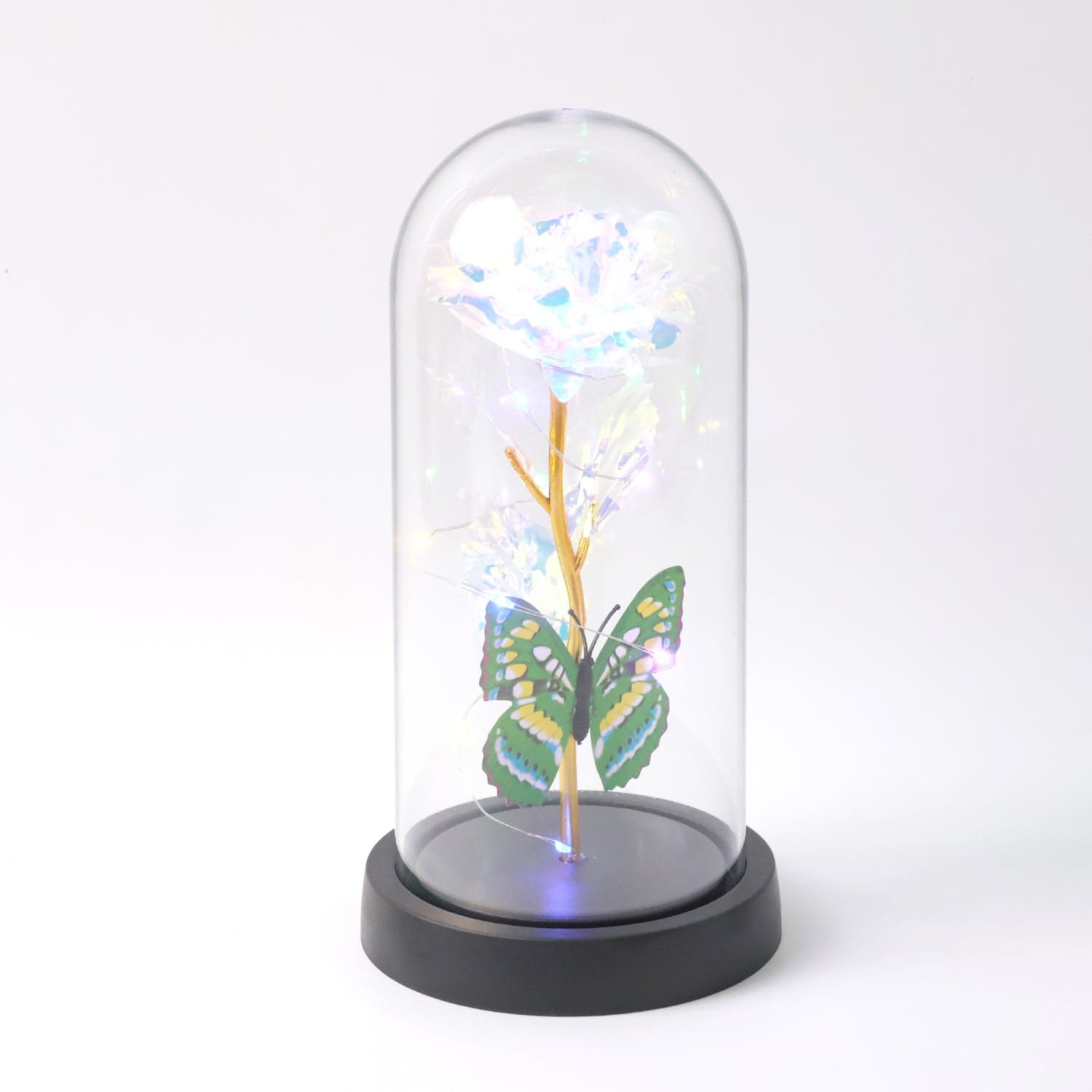 Led Light Dome Butterfly Rose thumbnail 4