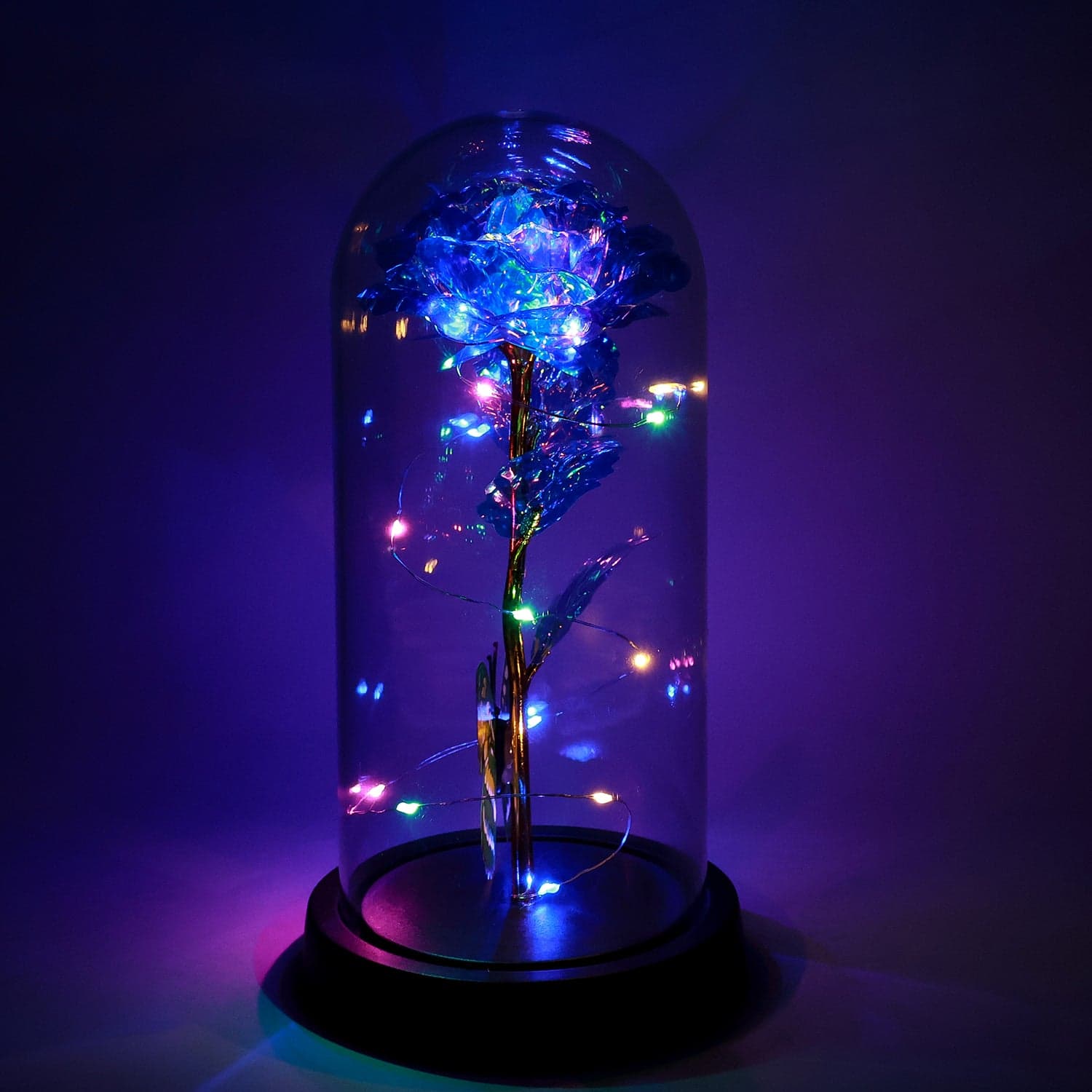 Led Powered Eternal Rose In Plastic Dome thumbnail 2