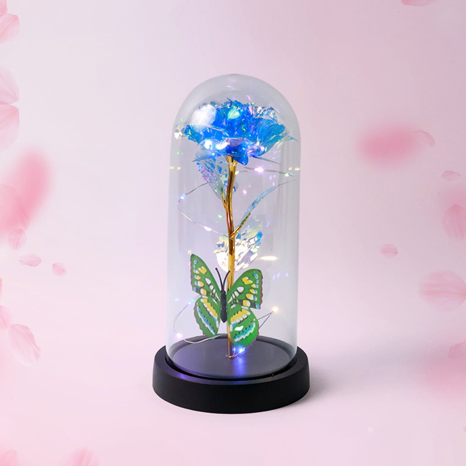 Led Powered Eternal Rose In Plastic Dome thumbnail 3