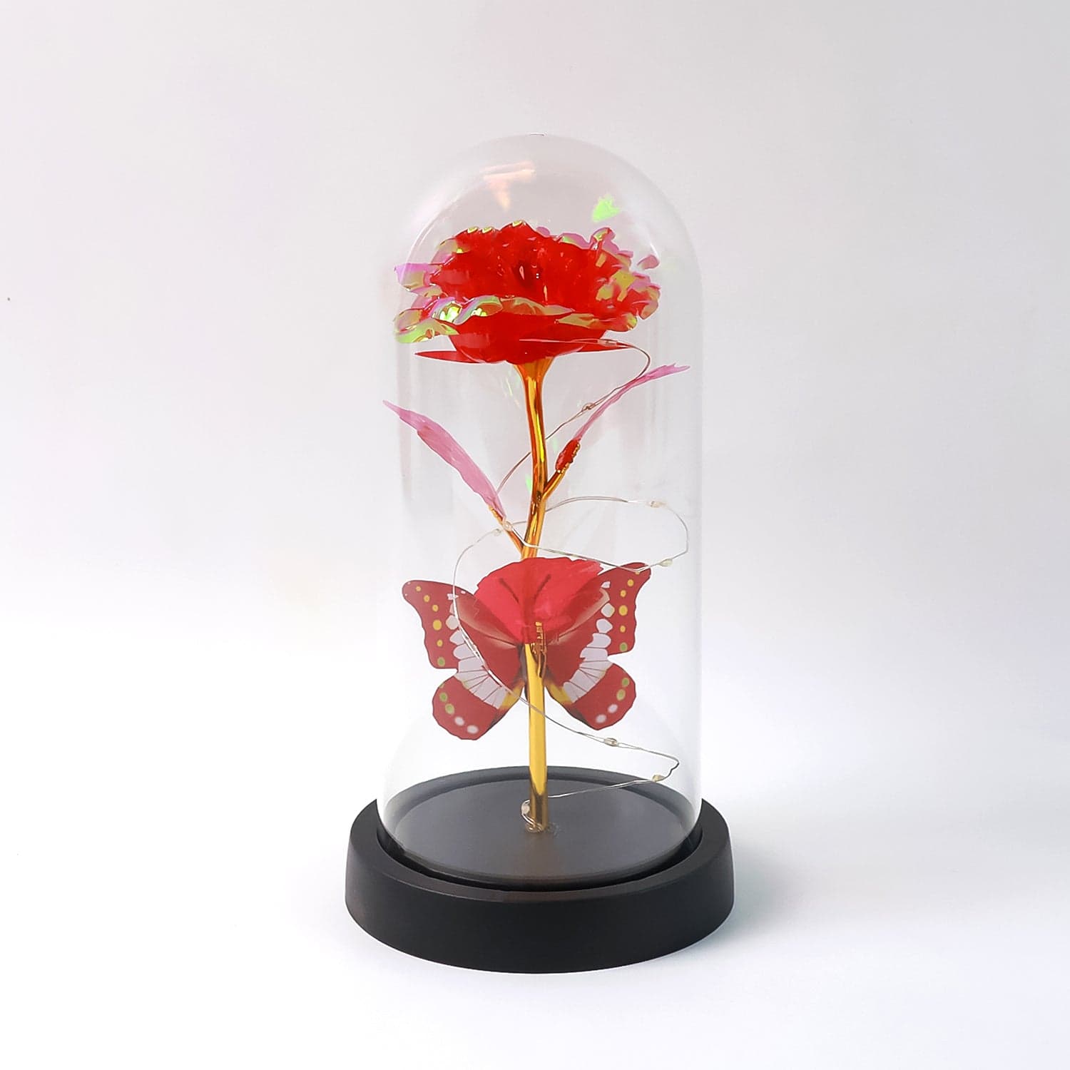 Elegant Led Eternal Rose In Plastic Dome thumbnail 4
