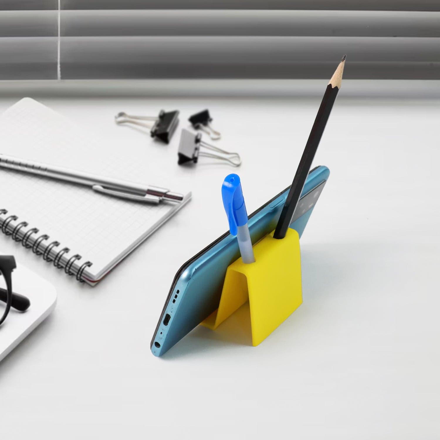 Multifunctional Plastic Mobile Phone Stand Pen Holder 1 Pc Mix Color thumbnail 2