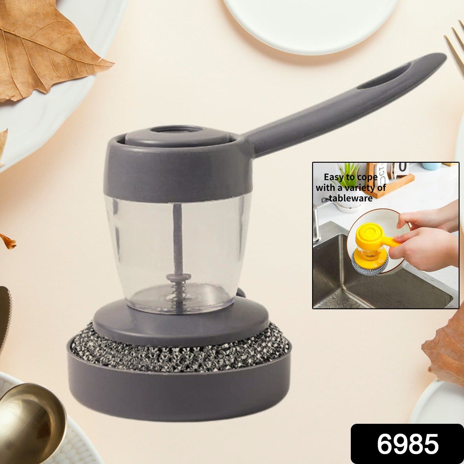 Handheld Soap Dispenser with Scrub (1 Set) thumbnail 2
