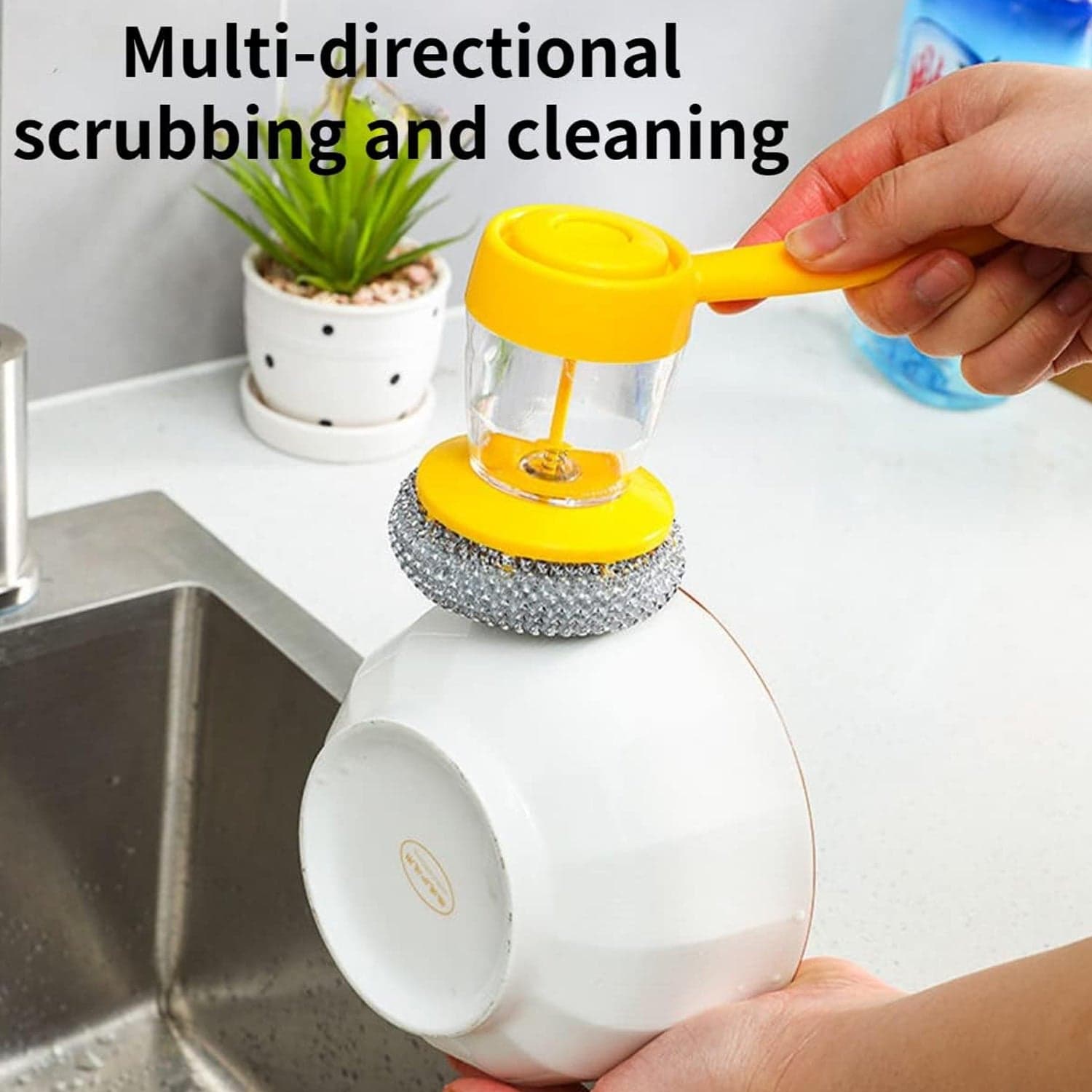 Handheld Soap Dispenser with Scrub (1 Set) thumbnail 4