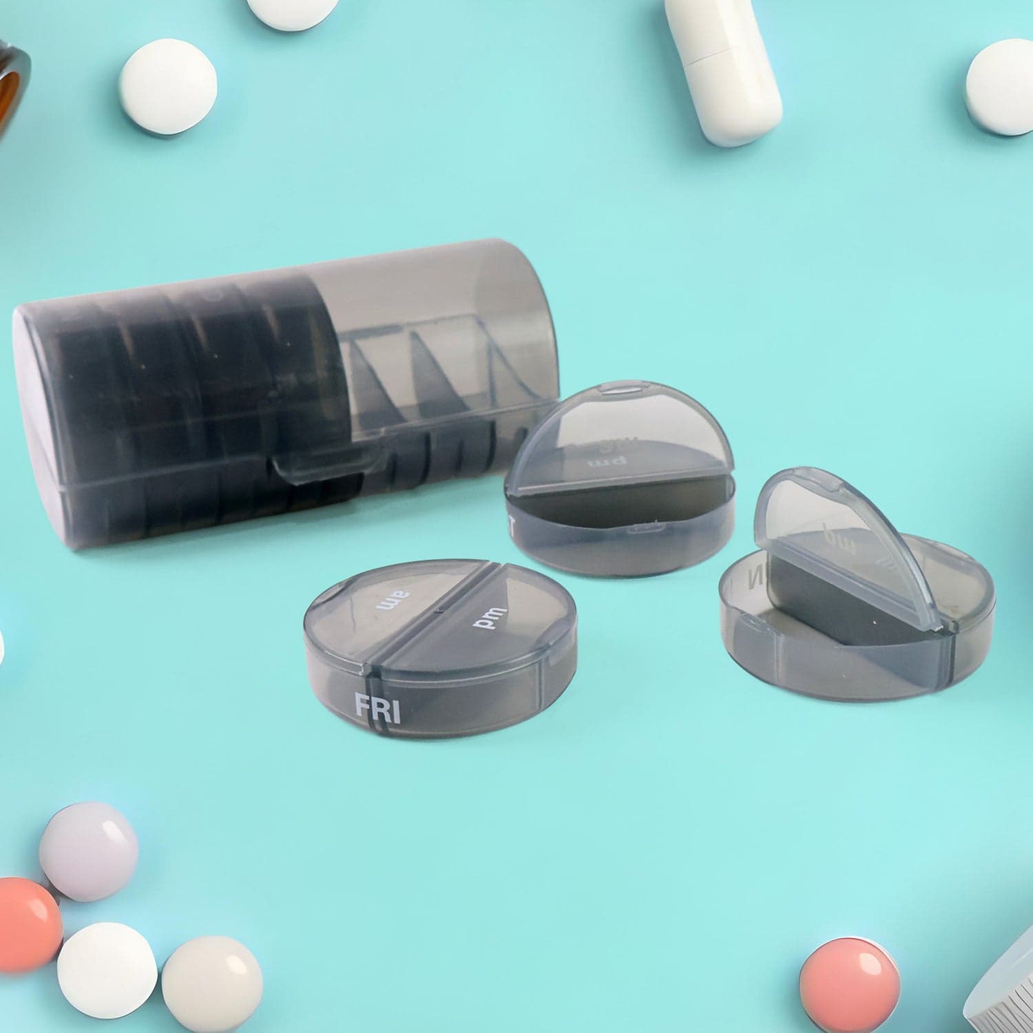 Weekly Pill Organizer 2 Times a Day Travel 7 Day Pill Box Twice a Day Daily Medicine Pill Case with Large Compartments thumbnail 3
