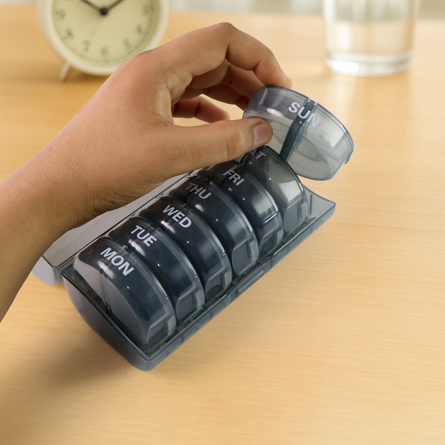 Weekly Pill Organizer 2 Times a Day Travel 7 Day Pill Box Twice a Day Daily Medicine Pill Case with Large Compartments thumbnail 4