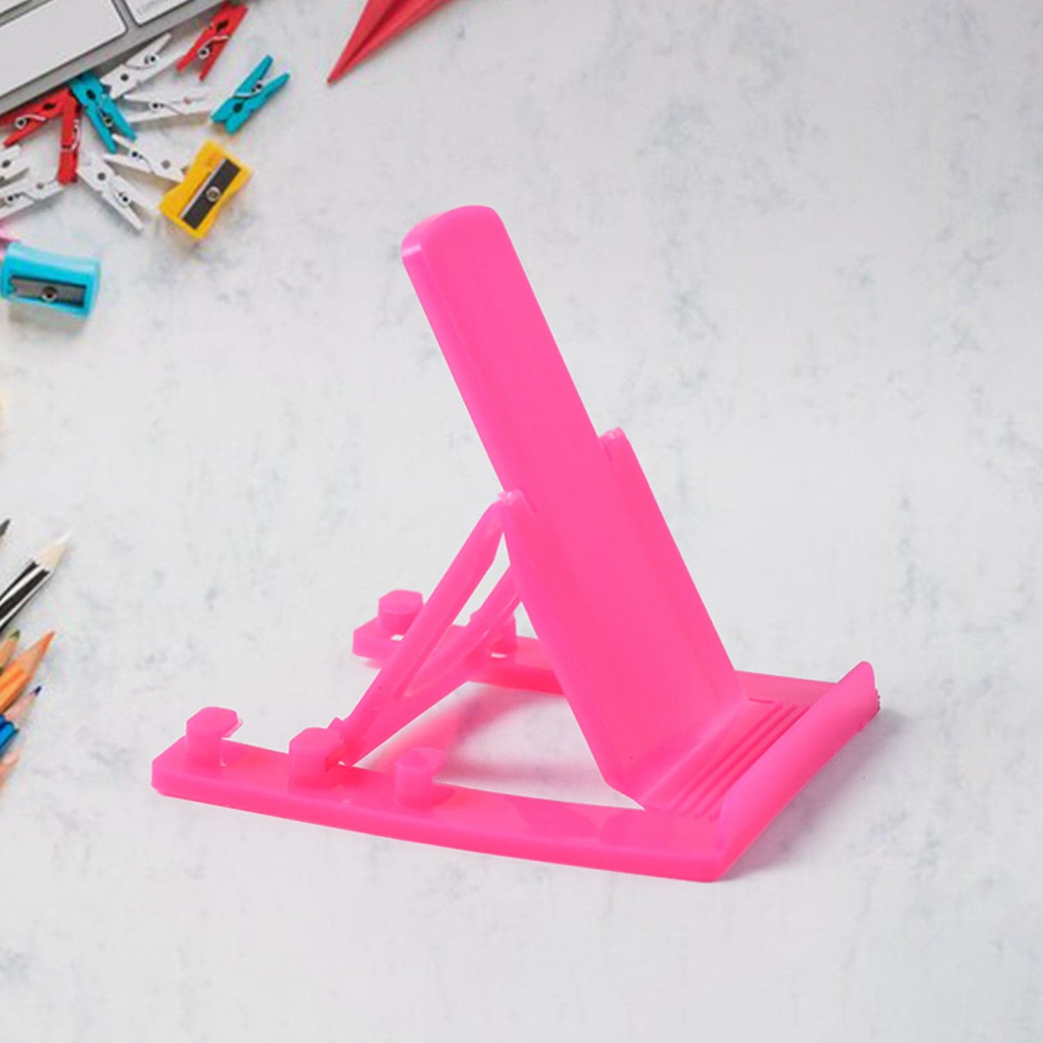 Adjustable Foldable Plastic Mobile Phone Stand Holder thumbnail 2