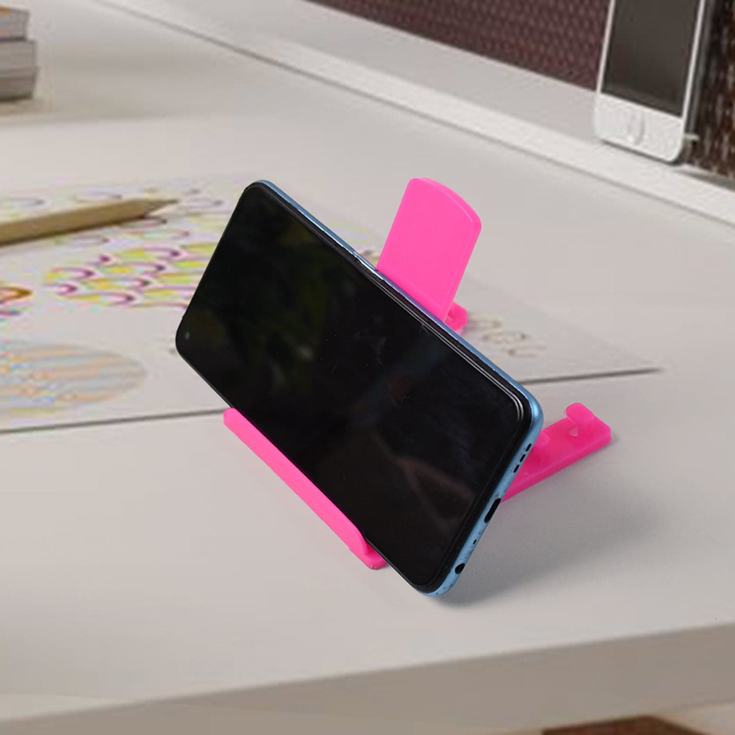 Adjustable Foldable Plastic Mobile Phone Stand Holder thumbnail 5