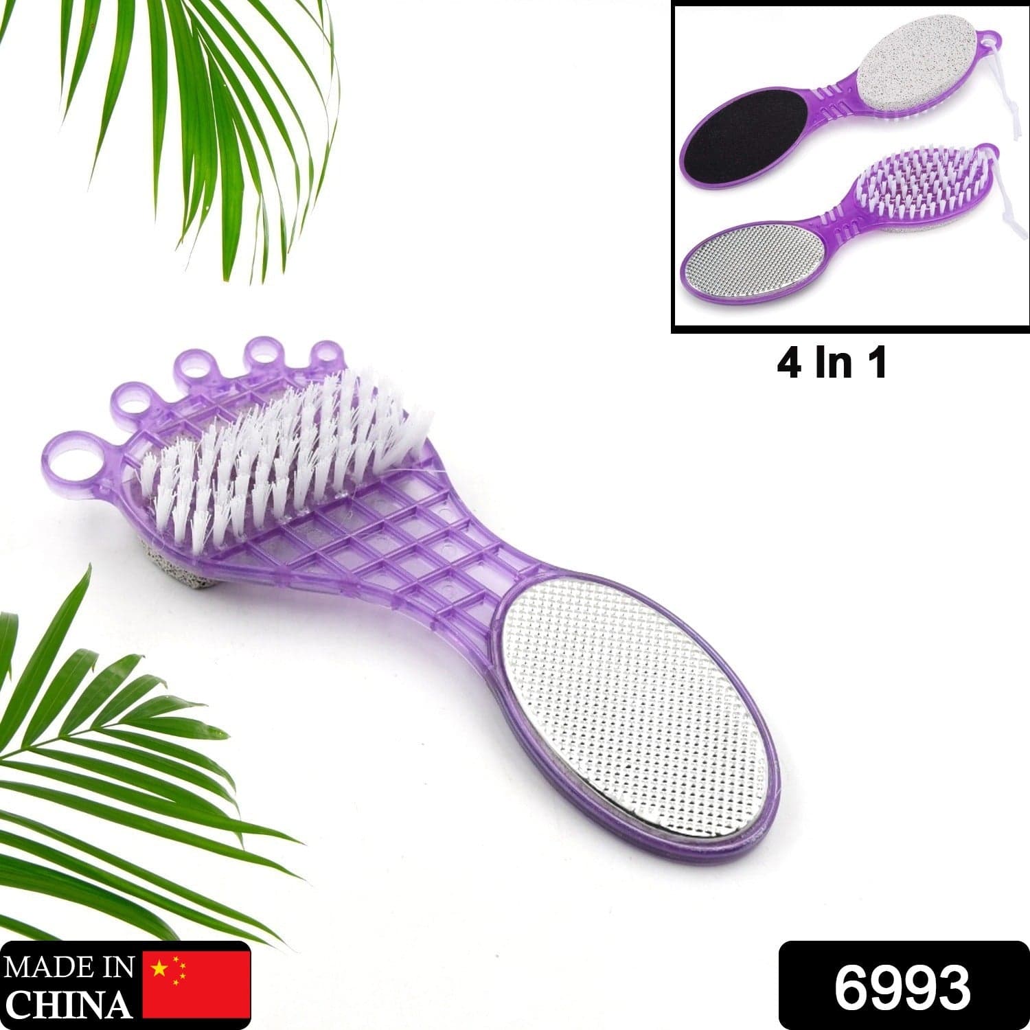 4 in 1 Pedicure Tool of Pumice, Brush, Scrubber & File for Soft Feet thumbnail 2