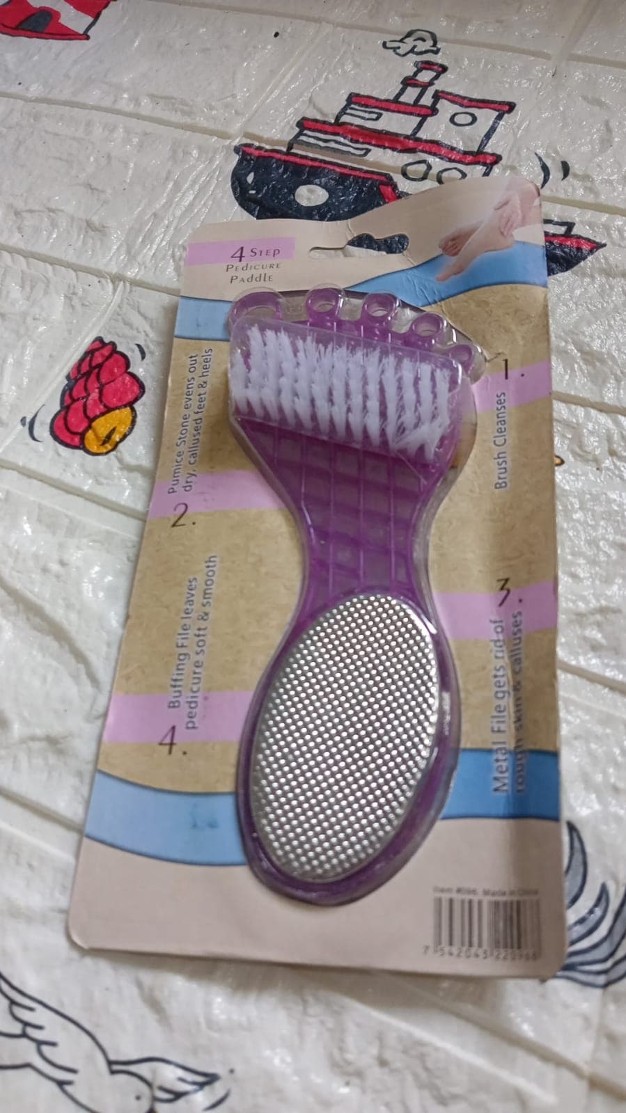 4 in 1 Pedicure Tool of Pumice, Brush, Scrubber & File for Soft Feet thumbnail 8