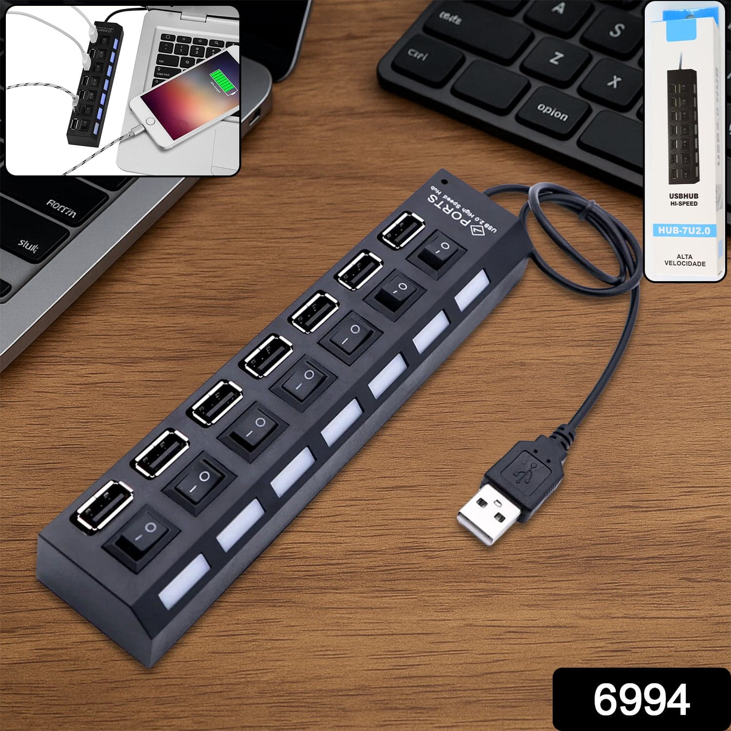 Usb Splitter Multi Port Usb 2.0 Hub thumbnail 2