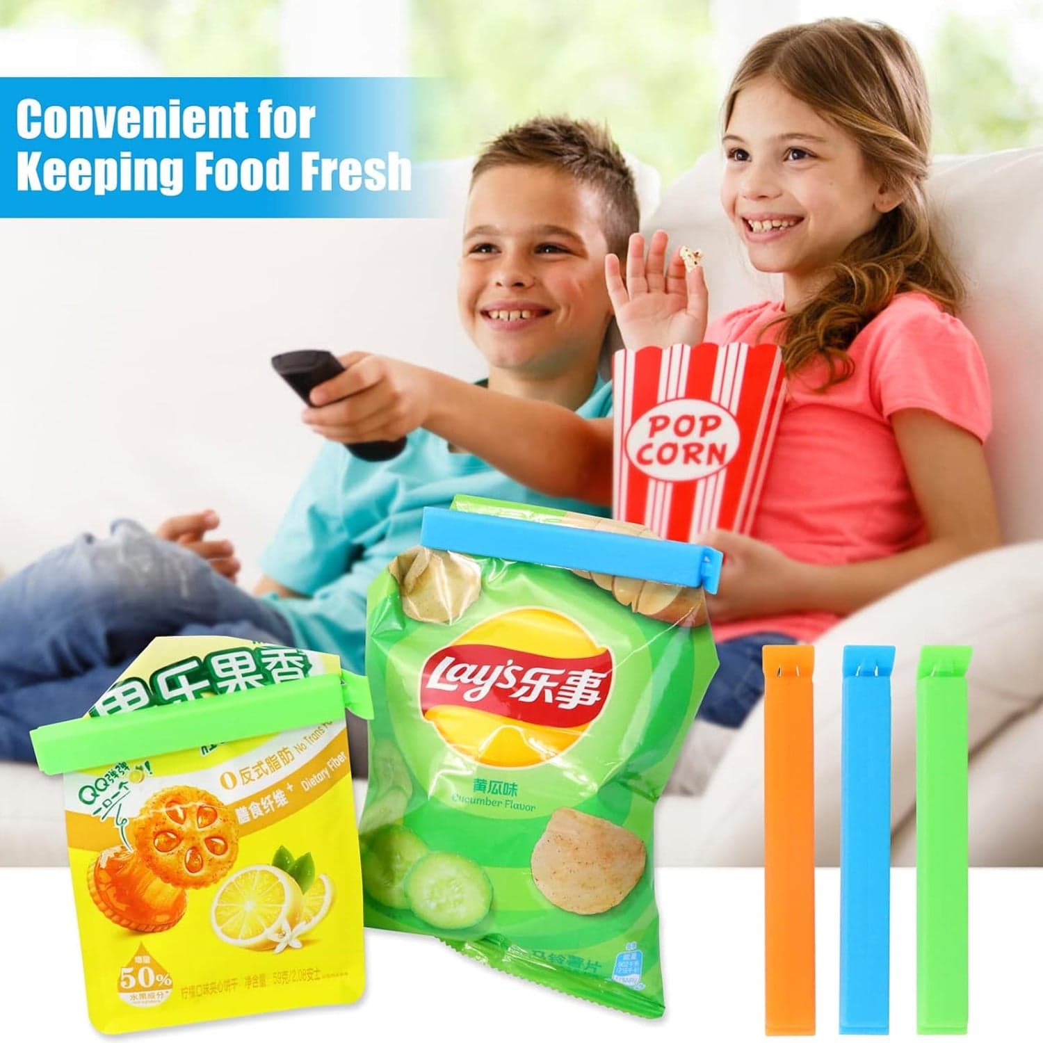 Food Bag Clip Sealer of Airtight Plastic Clips for Snacks, Kitchen & Camping (18 Pc Set) thumbnail 5