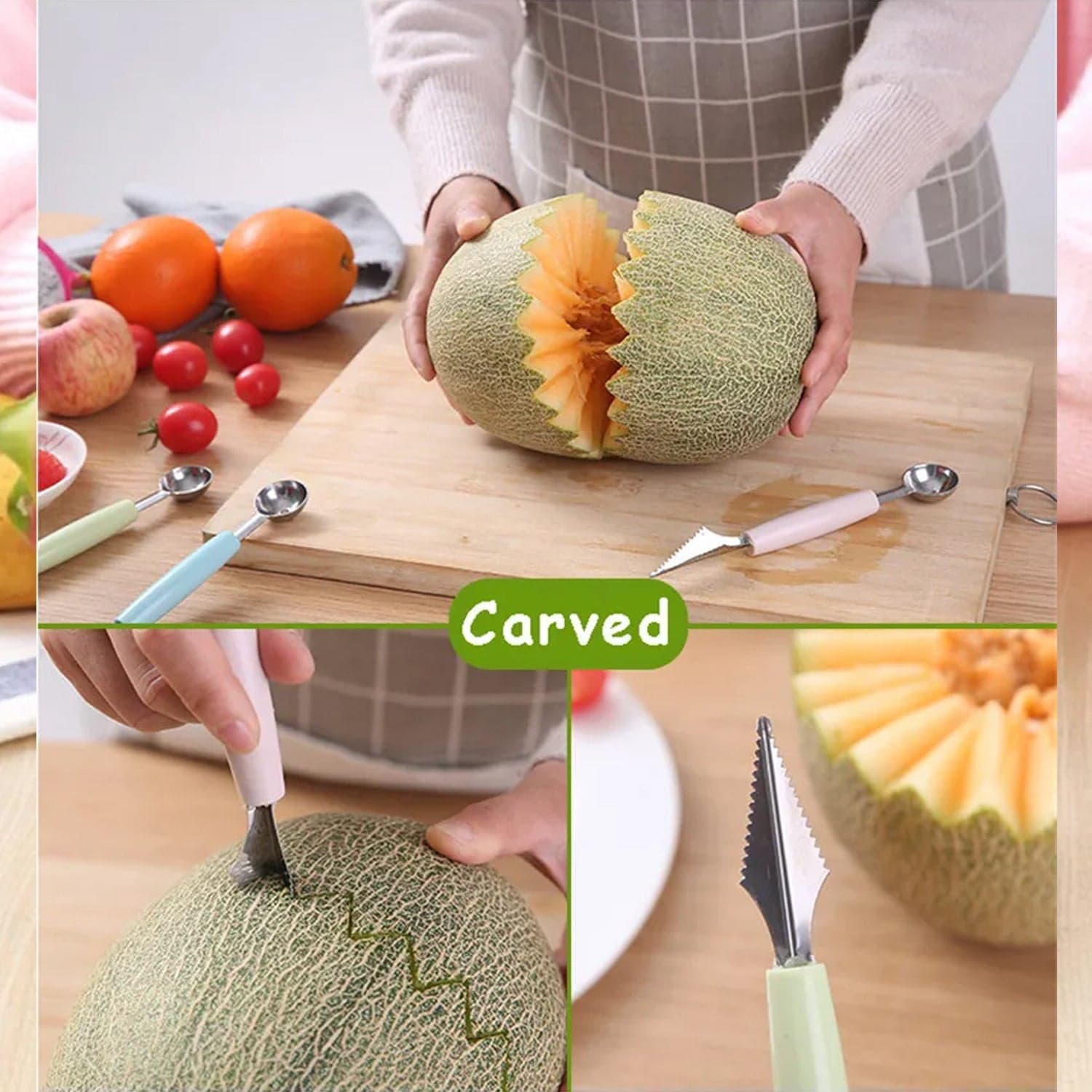 Multifunctional Fruit scooper & peeler Garnish Kit thumbnail 6