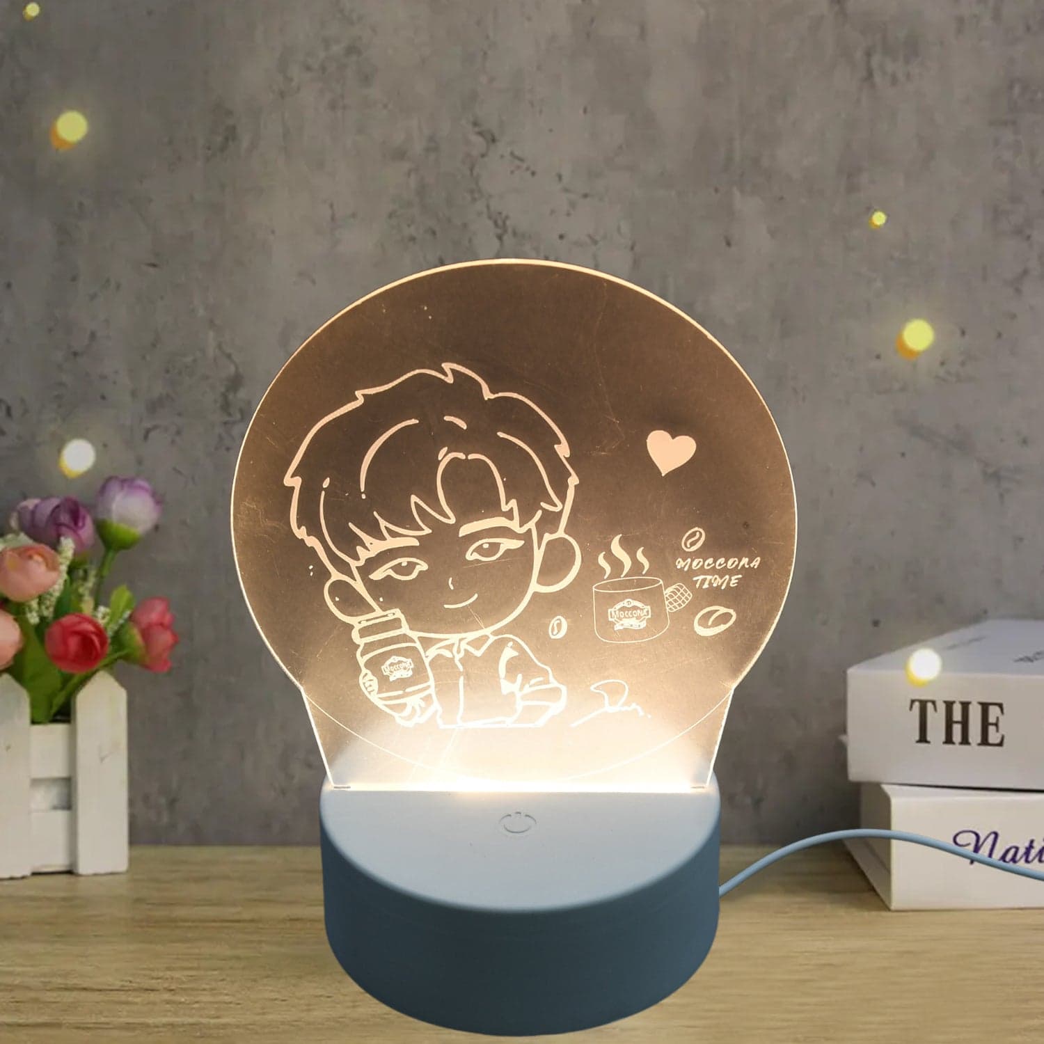 3D Led Night Light Desk Lamp Lighting Lamp Practical 3D Night Light Creative Dream Sleep Led Desk Lamp Bedroom Bedside Light thumbnail 1
