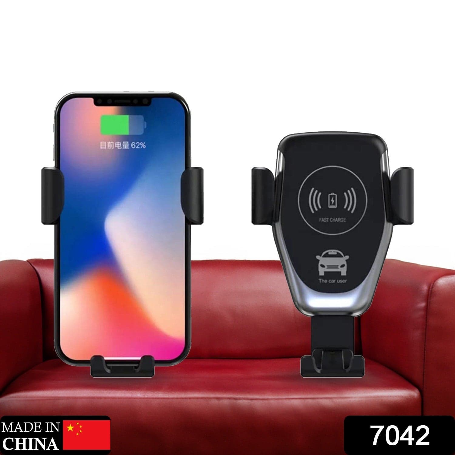 Car Phone Holder Wireless Car Charger 10W Qi Fast Charging Car Charger Gravity Auto Clamping 360‚° Rotation Air Vent Car Mount Holder thumbnail 2